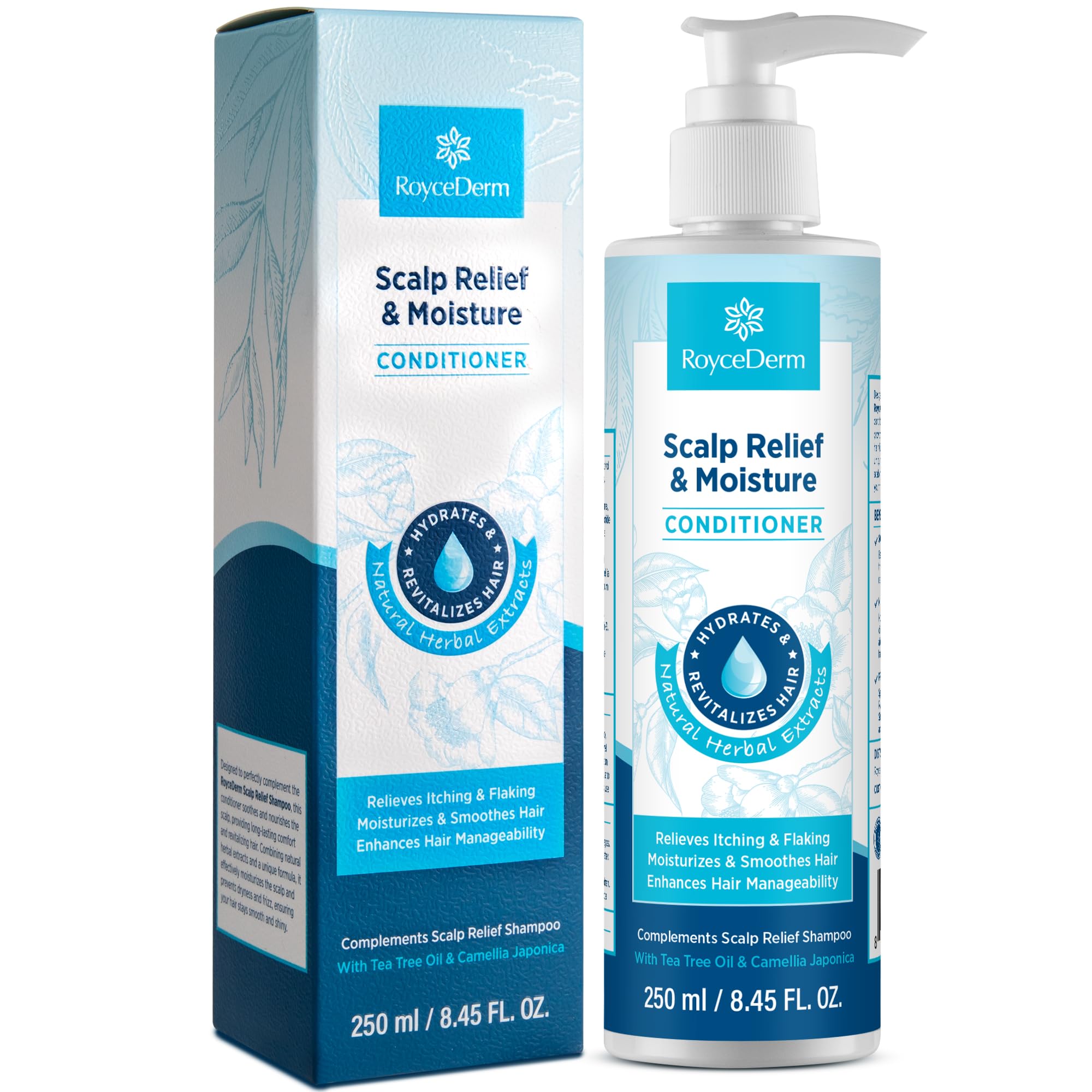Roycederm Scalp Relief & Moisture Conditioner | Hydrating Jojoba, Aloe Vera & Camellia Oil