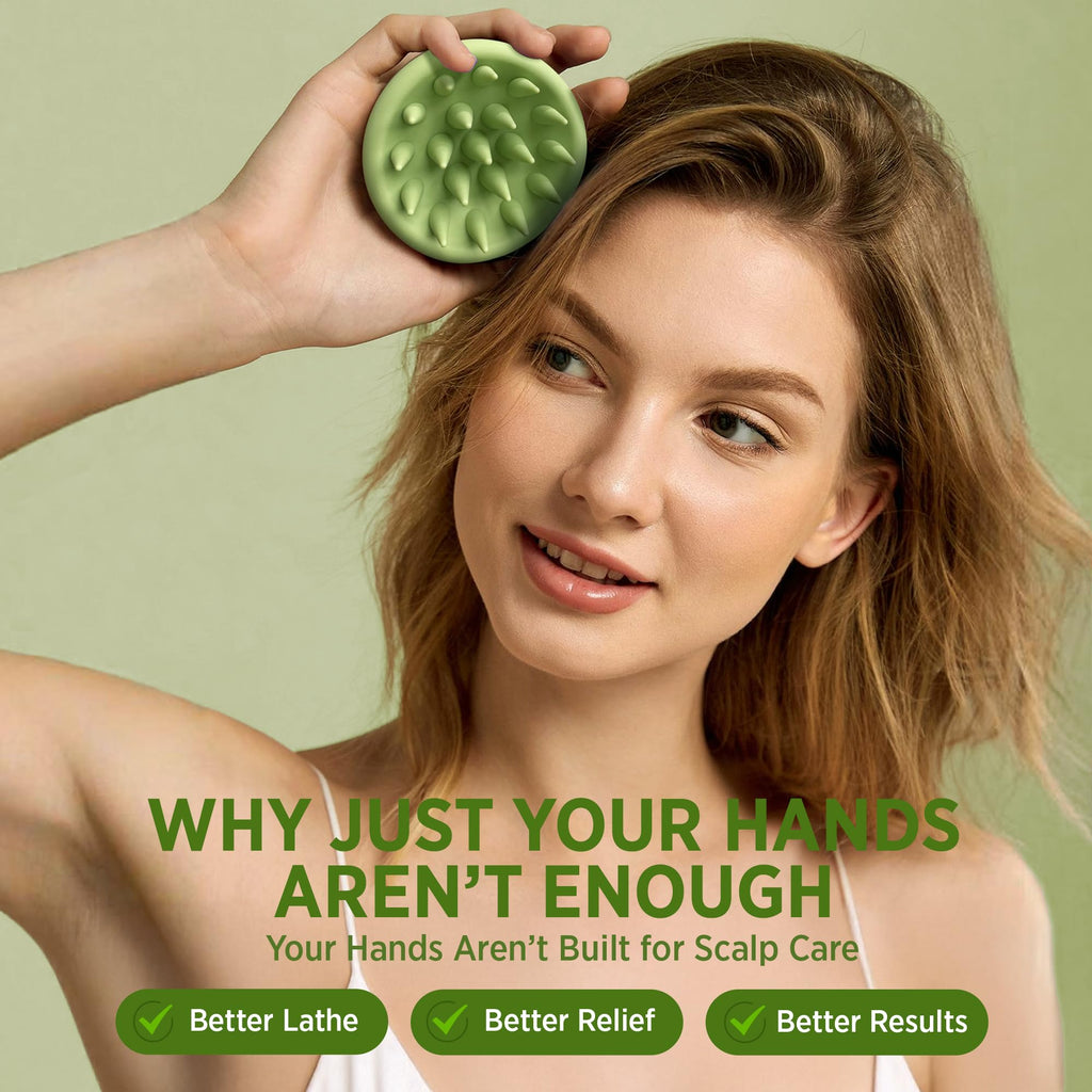 Roycederm Tea Tree Scalp Scrub with Scalp Massager Brush – Deep Cleansing Pre-Shampoo Treatment