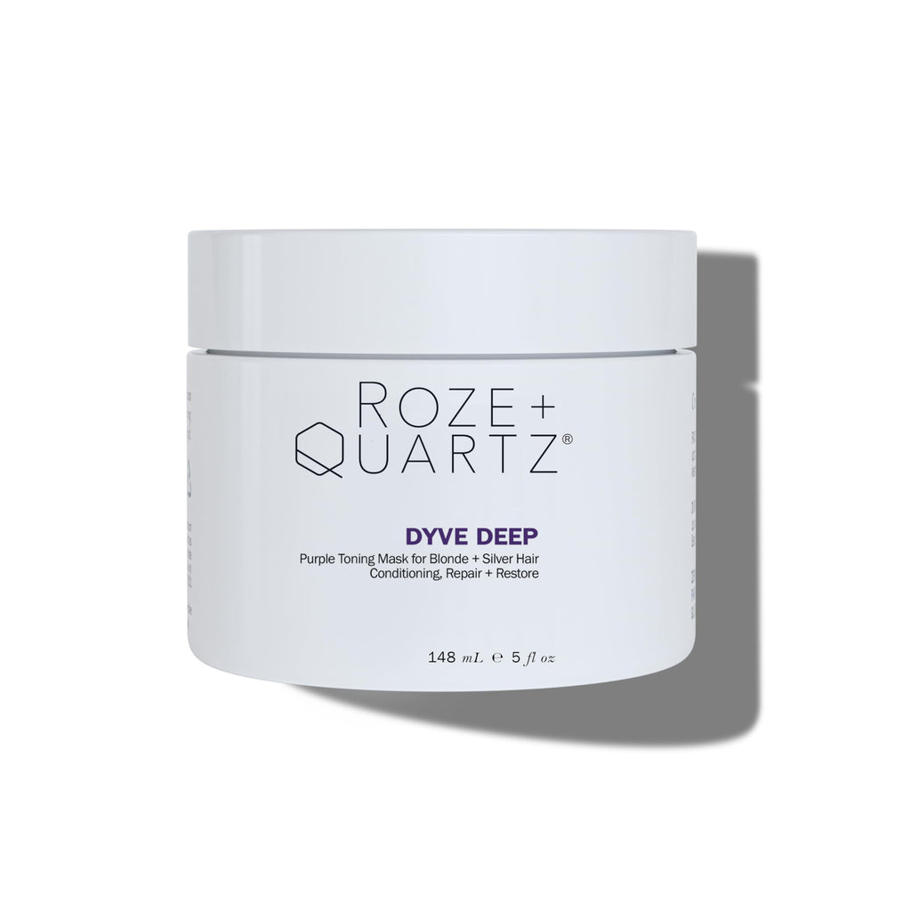 Roze + Quartz Dyve Deep Hair Mask – Ultra Purple Toner for Blonde, Silver & Highlights (5oz)