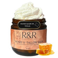 R&R Collective Handmade Honey & Tallow Balm – 2 oz, 100% Grass-Fed Beef Tallow, Natural Whipped Skincare