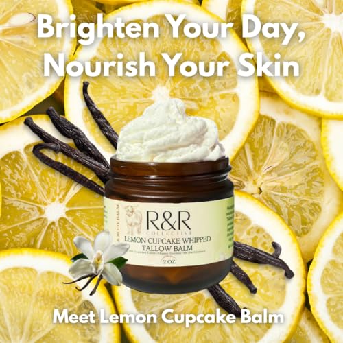 R&R Collective Handmade Lemon Cupcake Tallow Balm — 100% Grass-Fed, 2 fl oz