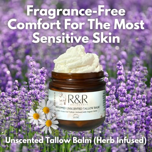 R&R Collective Handmade Tallow Balm (Unscented) – 2 oz, Grass-Fed Beef Tallow