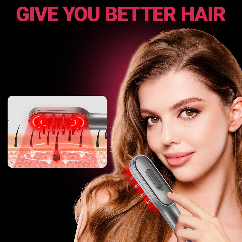 RRZIOM Laser Hair Growth Comb – Daily Use, Portable for Home or Travel
