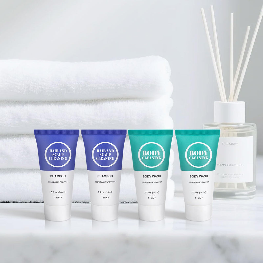 RSQAZQ Travel Size Shampoo & Body Wash Set – 60 Pack Mini Toiletries for Hotels & Travel