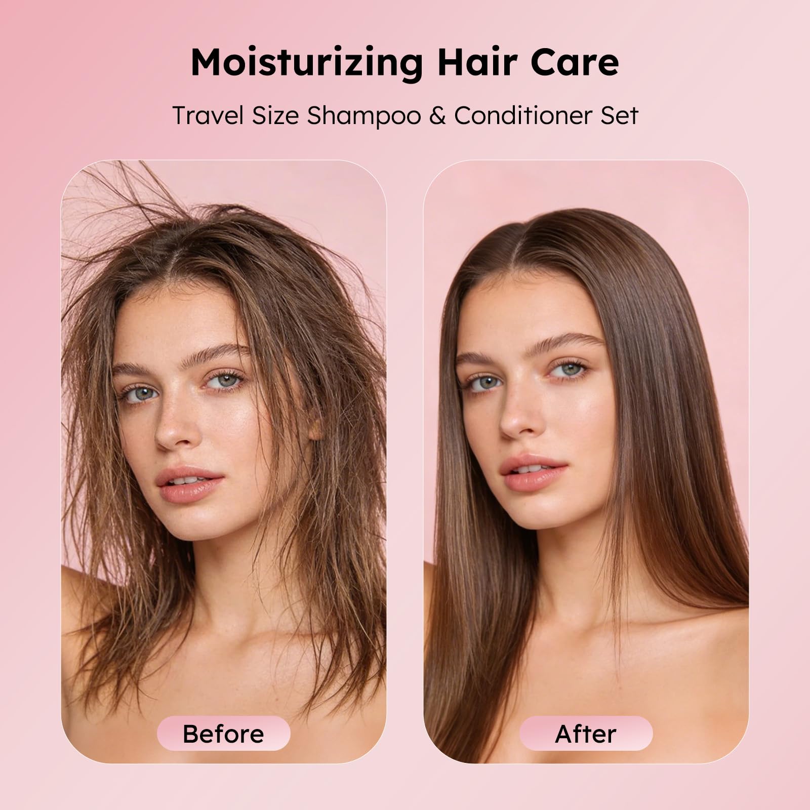 RSQAZQ Travel Size Shampoo & Conditioner Set – 0.7 fl oz Each, Pack of 100