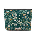 RTTLALUO Reading Cosmetic Bag for Book Lovers — Green Canvas Pouch with Zipper