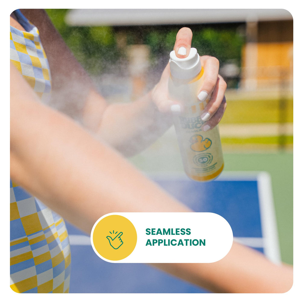 Rubber Ducky Moisturizing Sunscreen Spray SPF 50 – No White Residue, Reef Safe, Beach Scent, 6 Oz