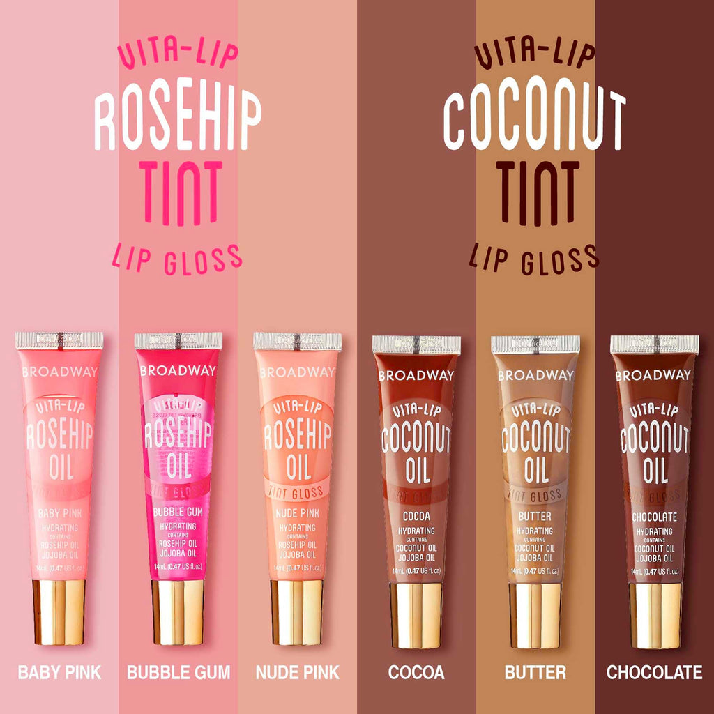 Ruby Kisses Broadway Vita-Lip Gloss Set (11-Pack) Ultra-Hydrating, High-Shine Lip Gloss