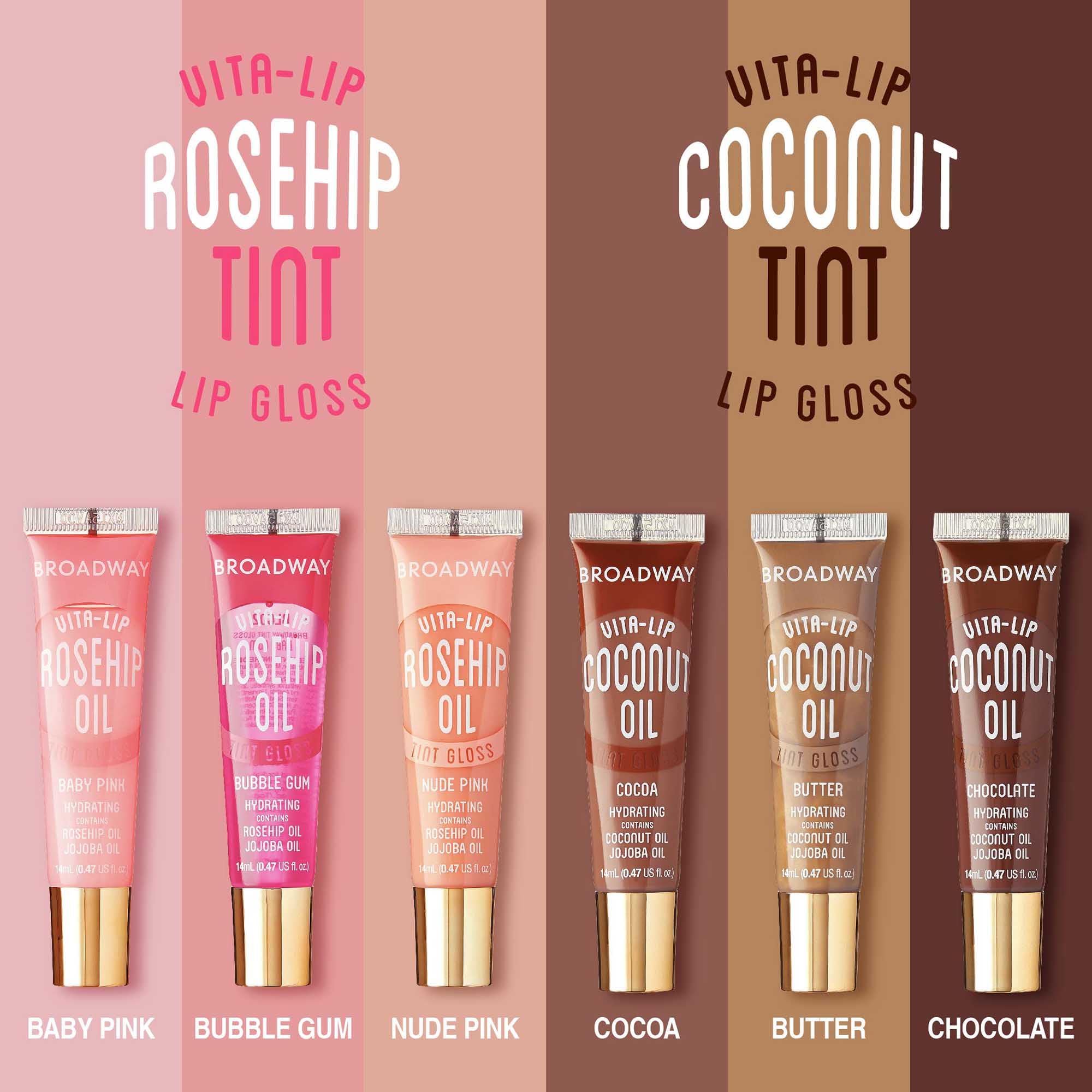 Ruby Kisses Broadway Vita-Lip Gloss Set (11-Pack) Ultra-Hydrating, High-Shine Lip Gloss