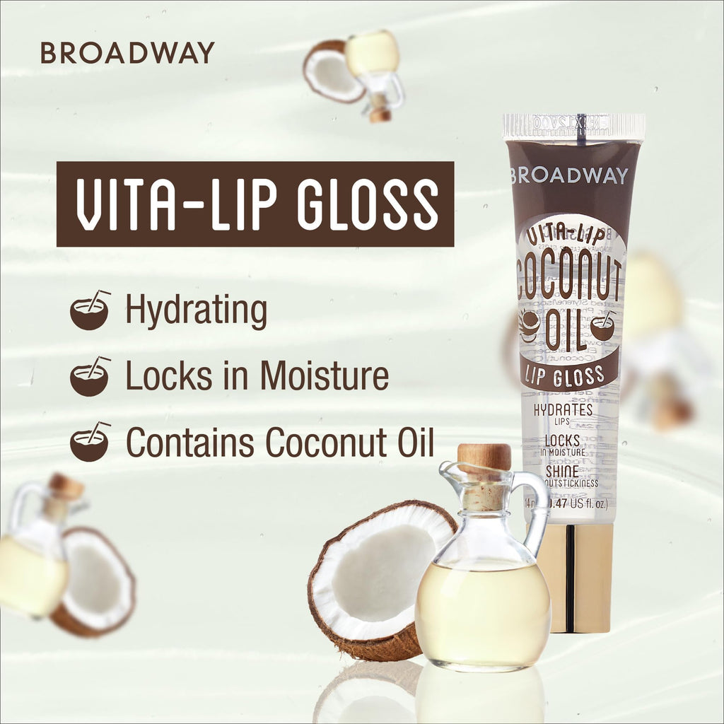 Ruby Kisses Broadway Vita-Lip Clear Lip Gloss (8 Pack) – Ultra Hydrating & High Shine