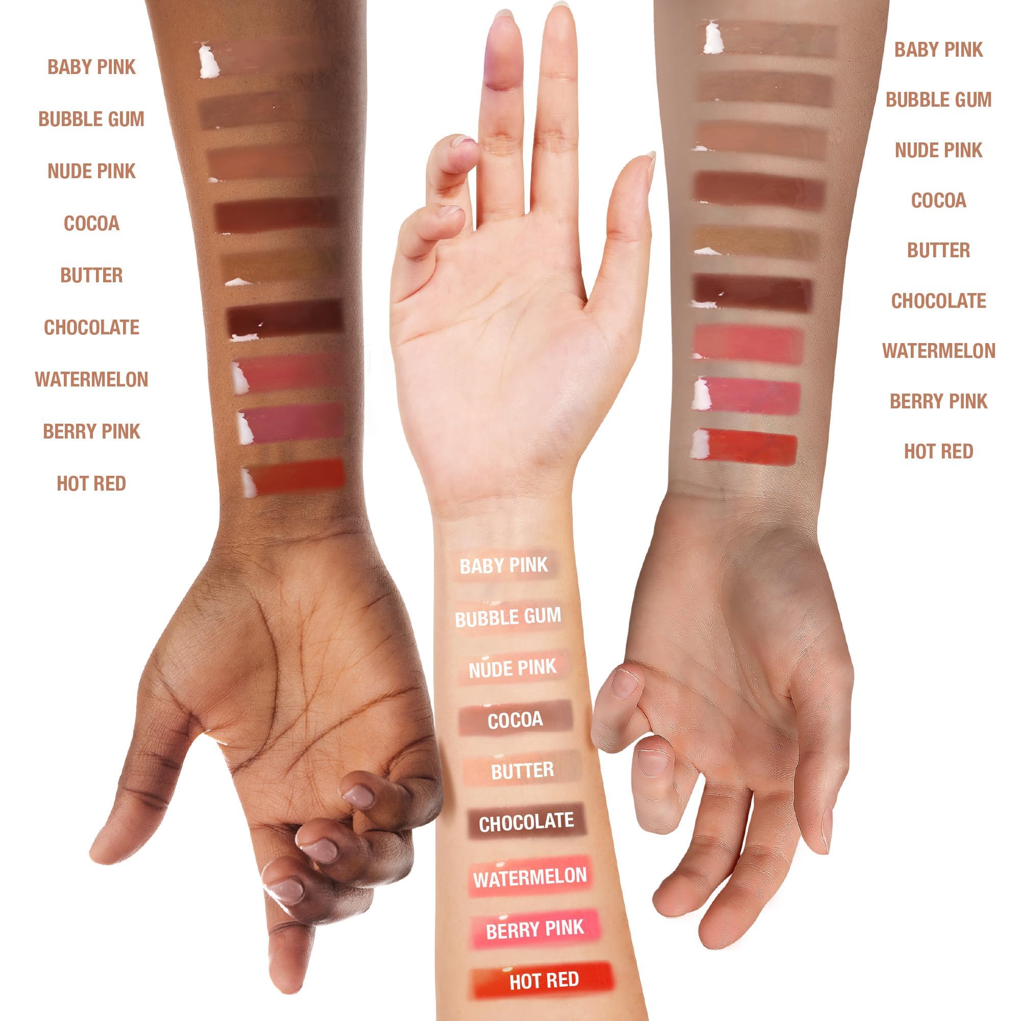 Ruby Kisses Broadway Vita-Lip Gloss Set (11-Pack) Ultra-Hydrating, High-Shine Lip Gloss