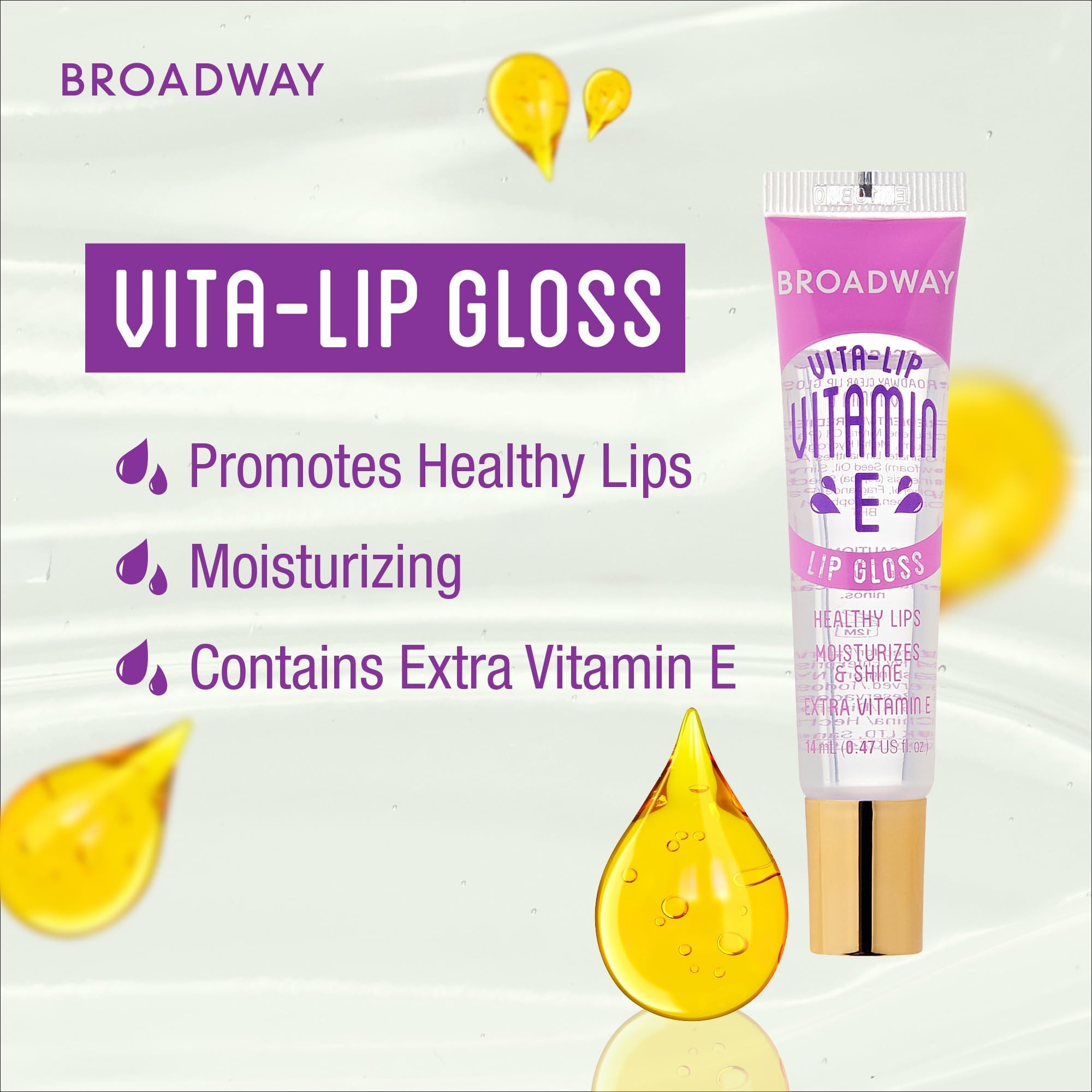 Ruby Kisses Broadway Vita-Lip Clear Lip Gloss (8 Pack) – Ultra Hydrating & High Shine