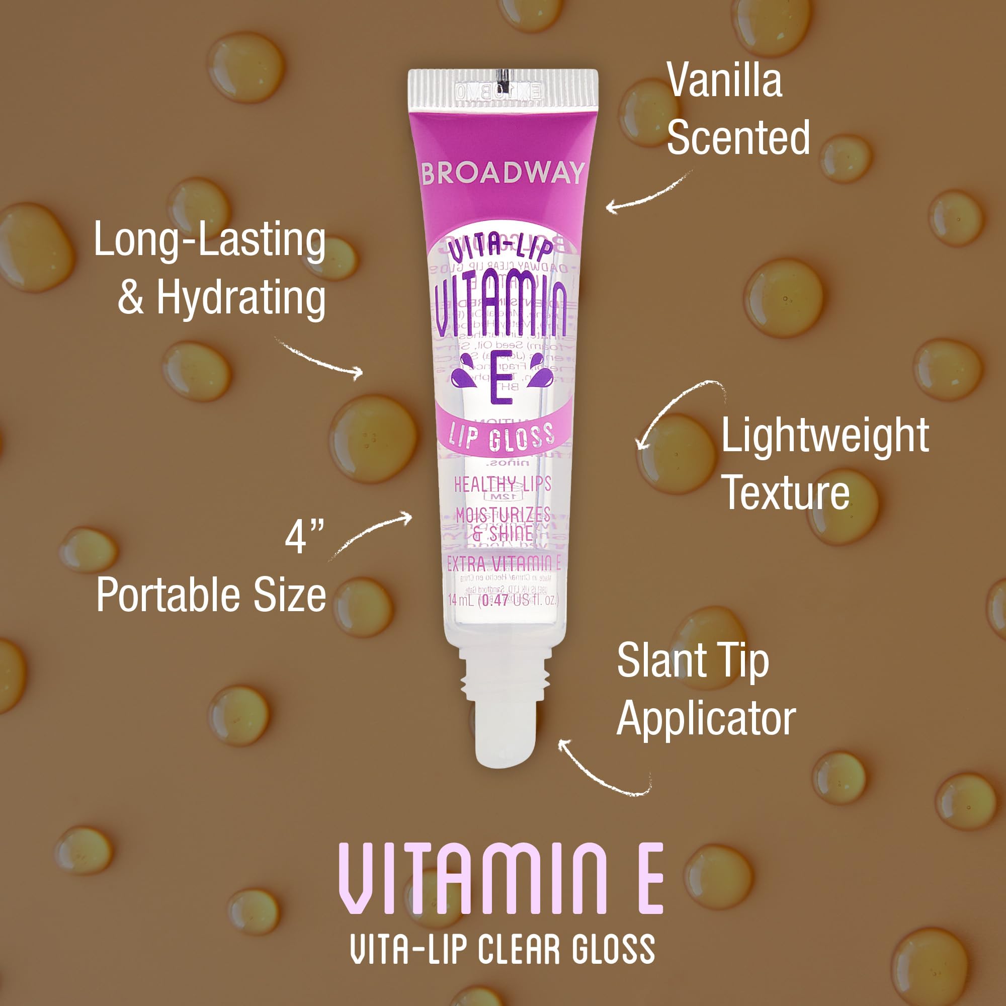 Ruby Kisses Broadway Vita-Lip Clear Lip Gloss (10 Pack) – Hydrating, High-Shine, Vitamin-Enriched Lip Gloss