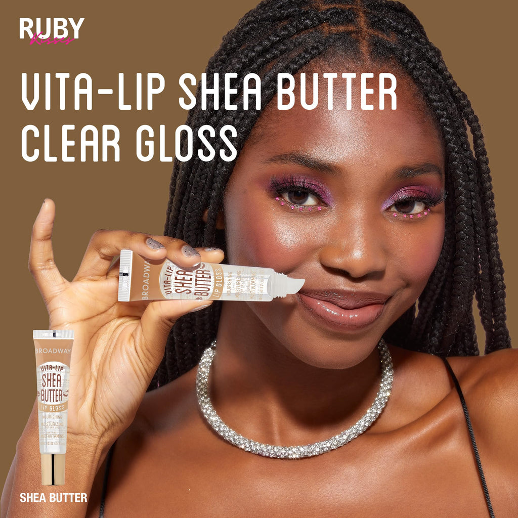 Ruby Kisses Broadway Vita-Lip Clear Lip Gloss (10 Pack) – Hydrating, High-Shine, Vitamin-Enriched Lip Gloss