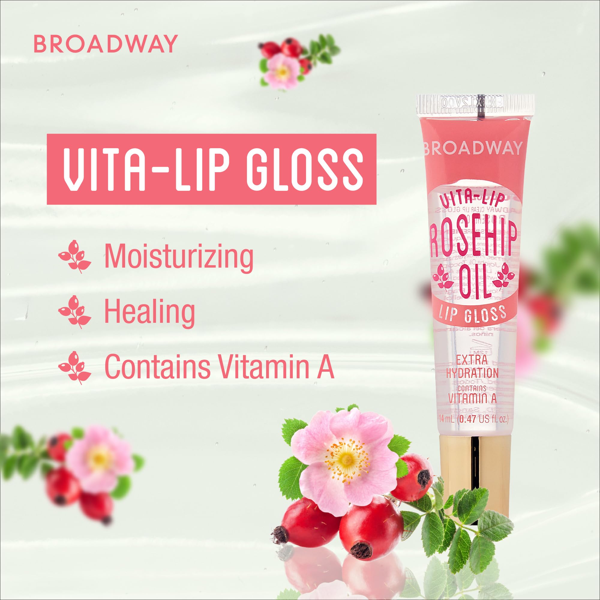 Ruby Kisses Broadway Vita-Lip Clear Lip Gloss (10 Pack) – Hydrating, High-Shine, Vitamin-Enriched Lip Gloss