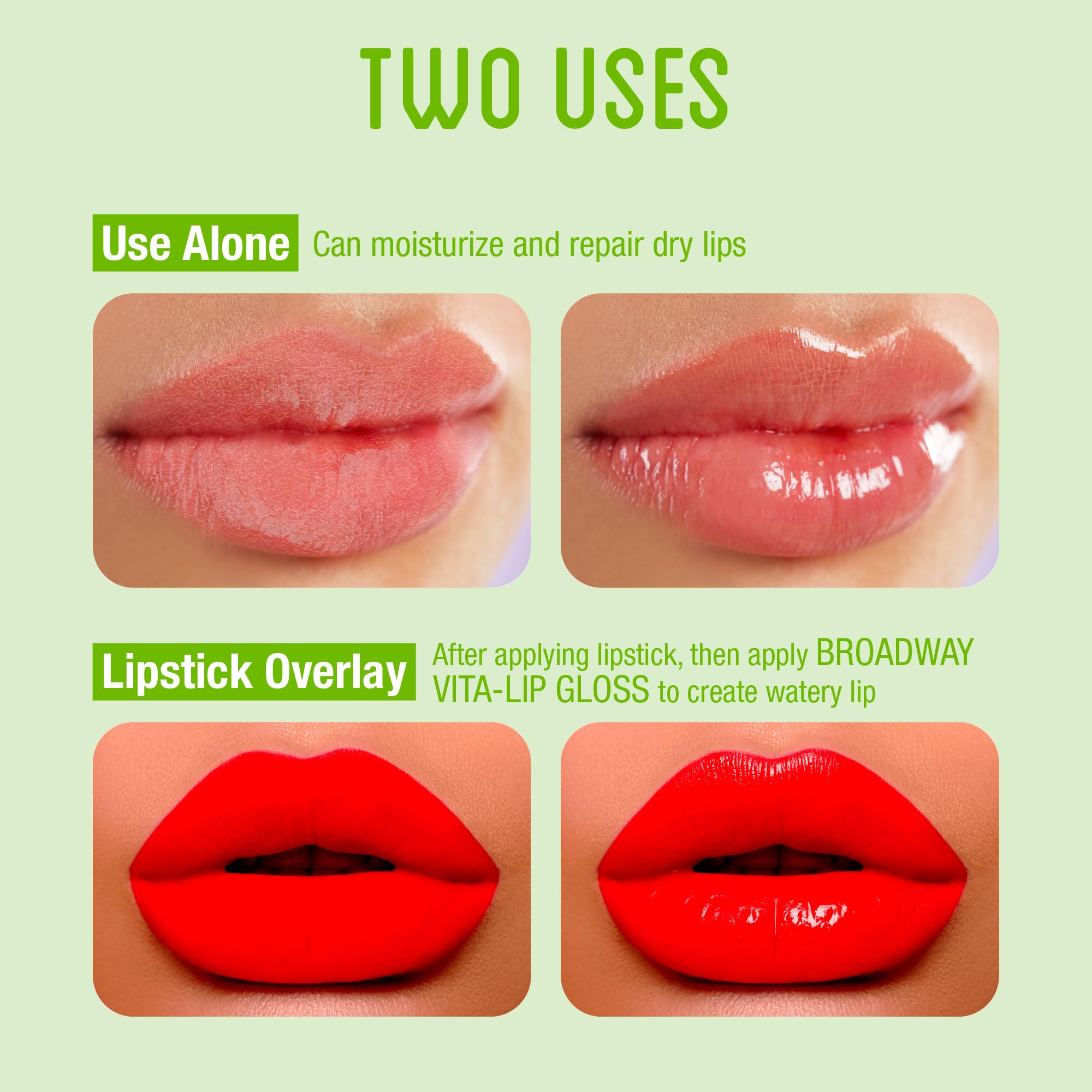Ruby Kisses Broadway Vita-Lip Clear Lip Gloss (10 Pack) – Hydrating, High-Shine, Vitamin-Enriched Lip Gloss
