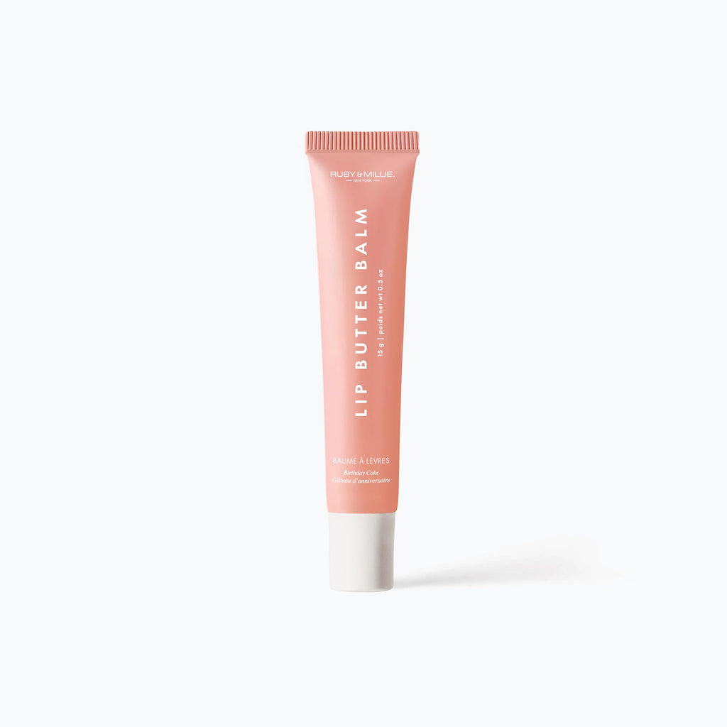 Ruby & Millie Tinted Lip Balm Birthday Cake – Hydrating Vegan Lip Butter 0.5 Oz