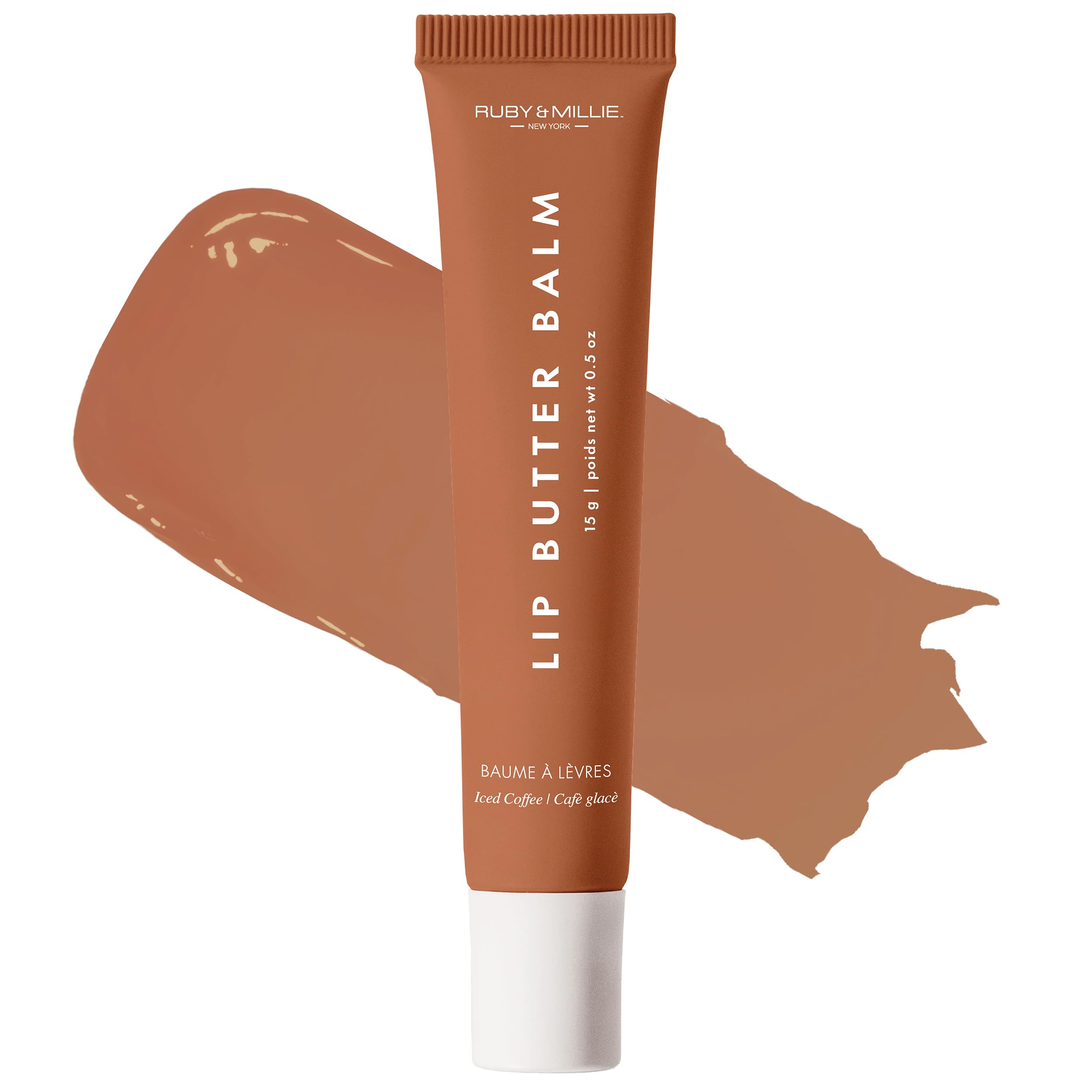 Ruby & Millie Ice Coffee Tinted Lip Balm – Hydrating Vegan Lip Butter 0.5oz