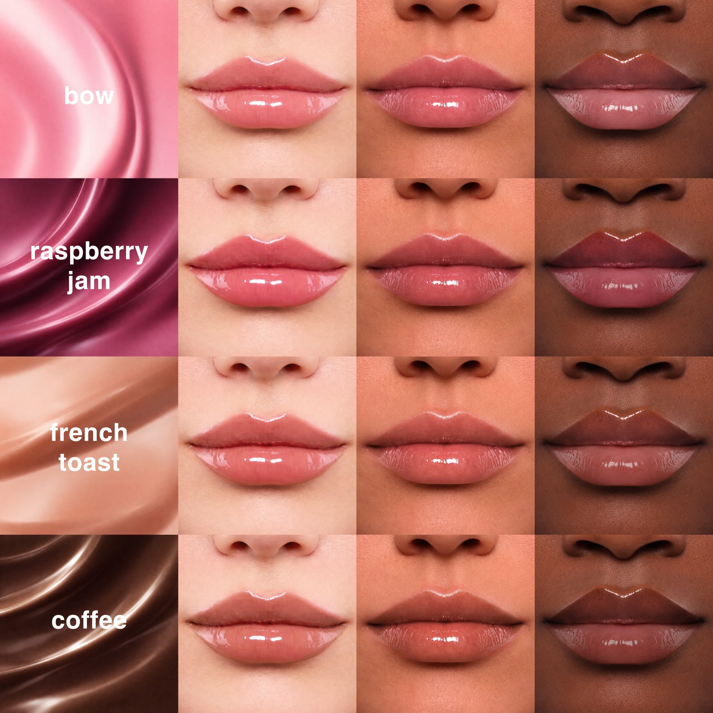 Ruby & Millie Peptide Lip Treatment – Lip Tint & Plumping Gloss Duo (Bow & Coffee) 0.3 Fl oz x2
