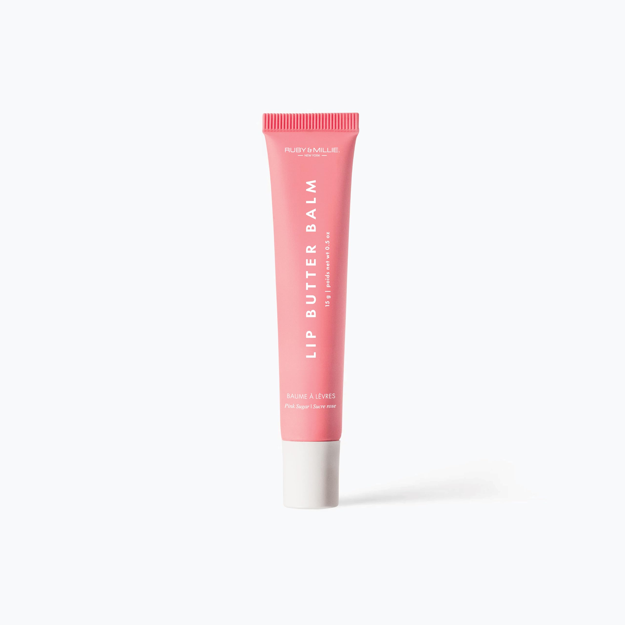 Ruby & Millie Tinted Lip Balm Pink Sugar – Hydrating Lip Butter, 0.5 oz, Vegan