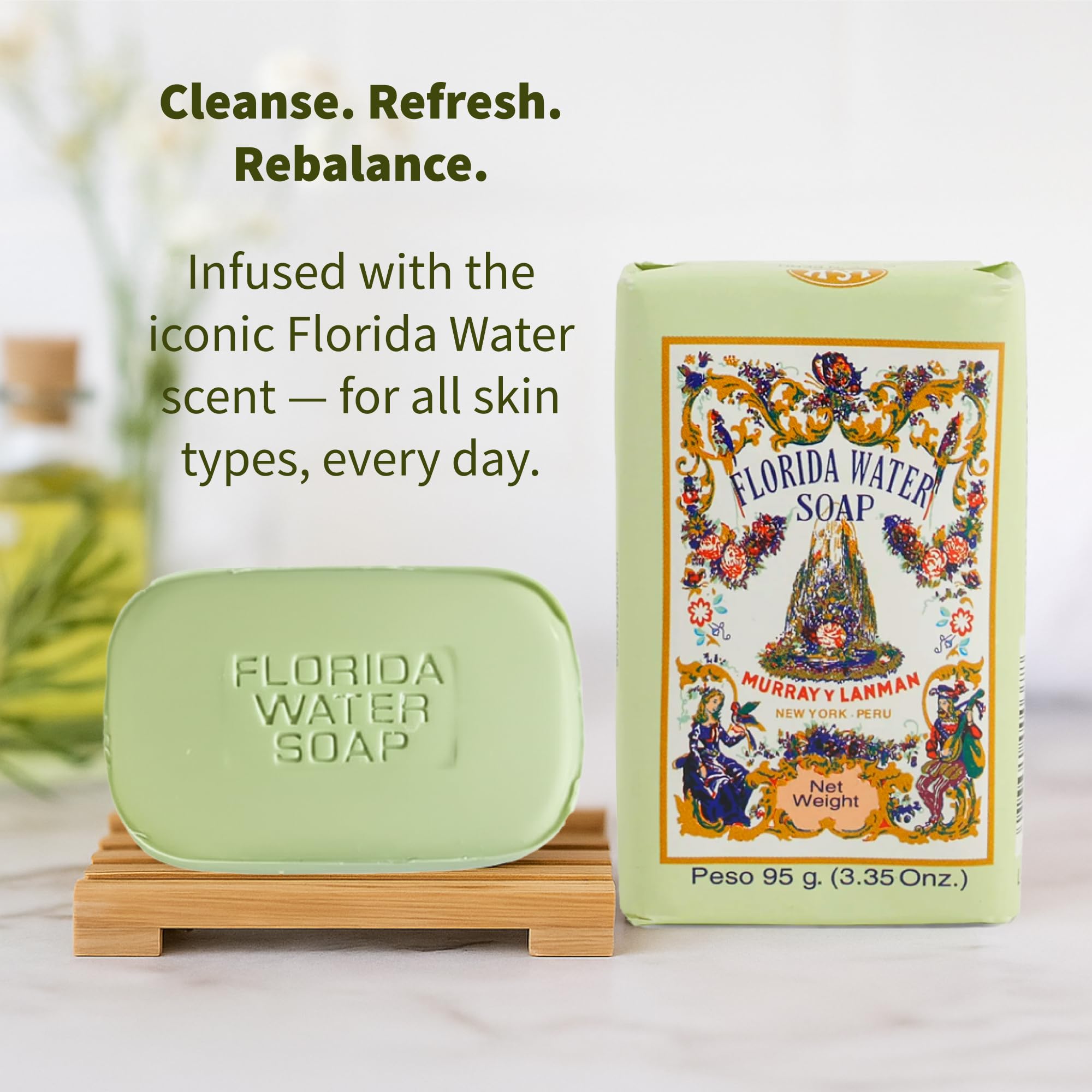 Florida Water Ritual Bundle: Murray & Lanman Cologne 7.5 oz + Soaps (3 Items)