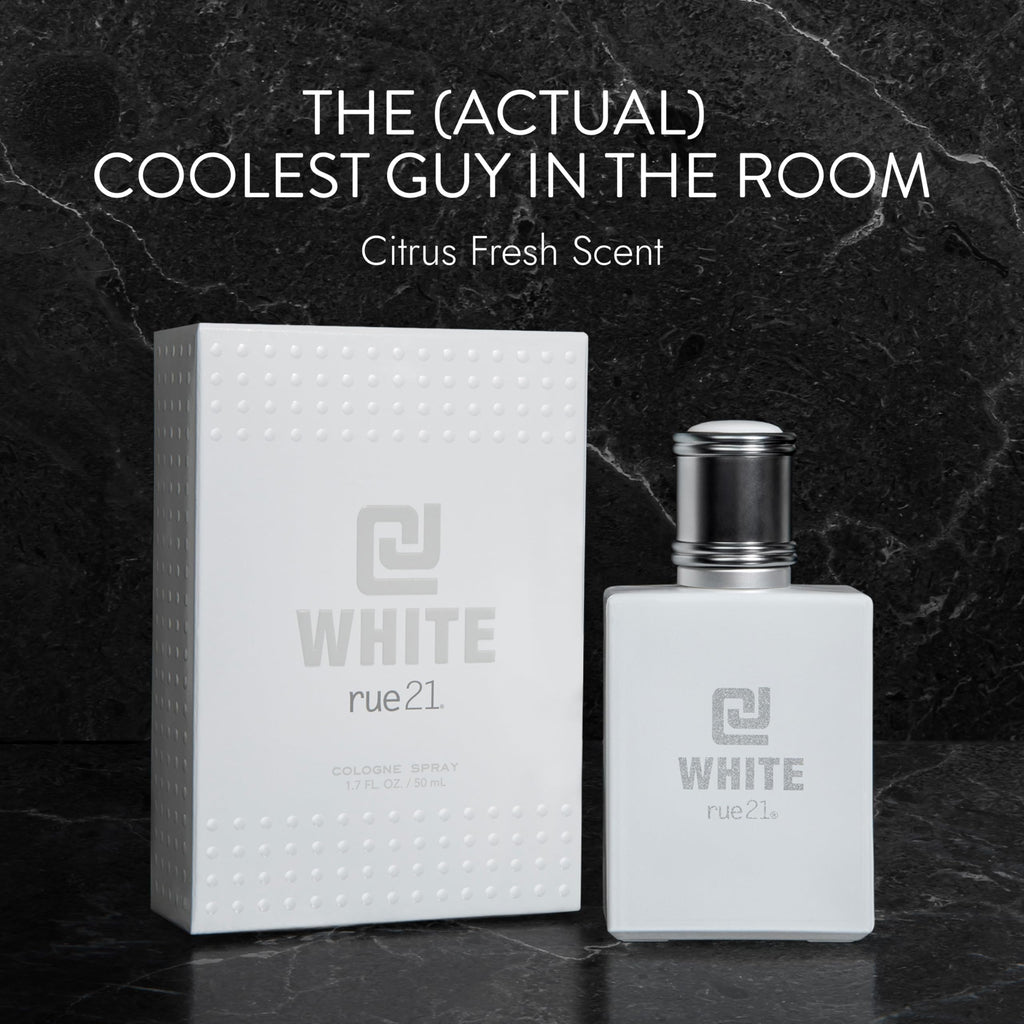 Rue 21 CJ White Men’s Cologne Spray – 1.7 fl oz (50 ml) | Fresh Citrus, Cruelty-Free