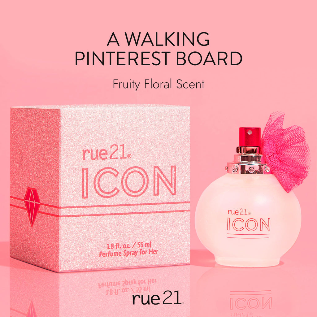 Rue 21 Icon Eau de Parfum – Flirty Fruity Floral Women’s Perfume, 1.7 oz