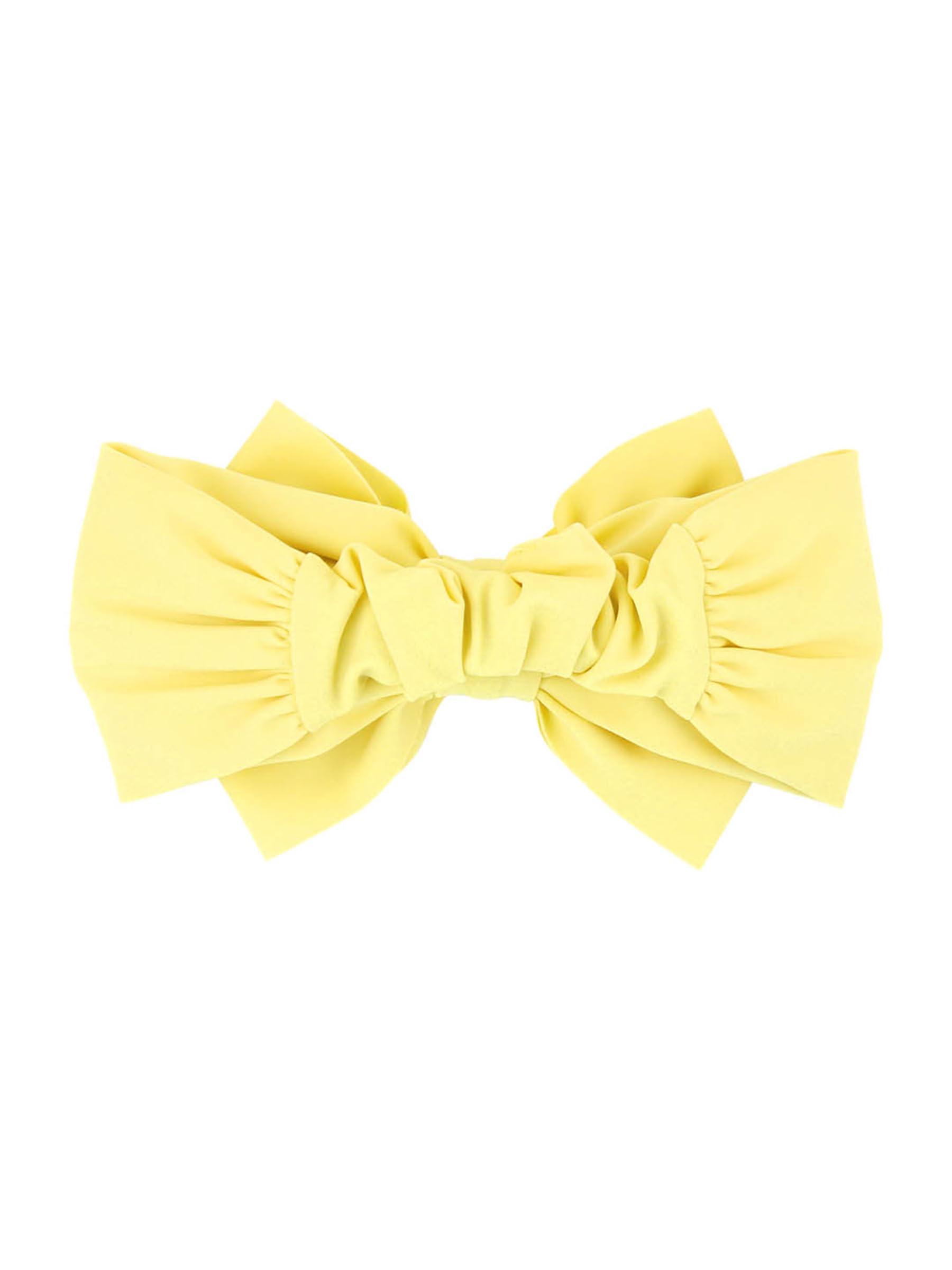 RuffleButts Banana Swim Bow Headband – One Size | Kids Swim Accessory