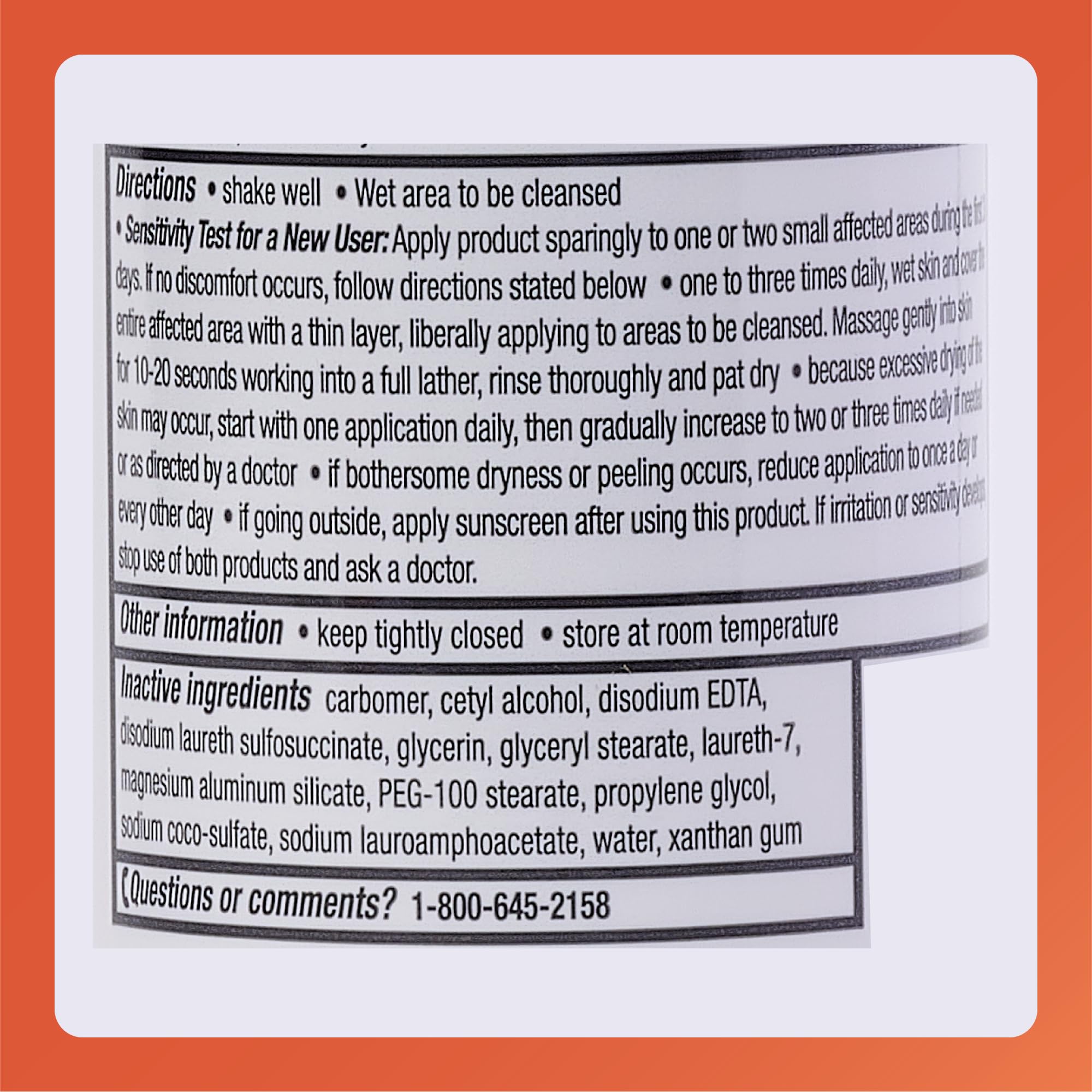 Rugby Benzoyl Peroxide Wash 5% - Clear Acne & Control Oily Skin - 8 fl oz | Rugby Laboratories