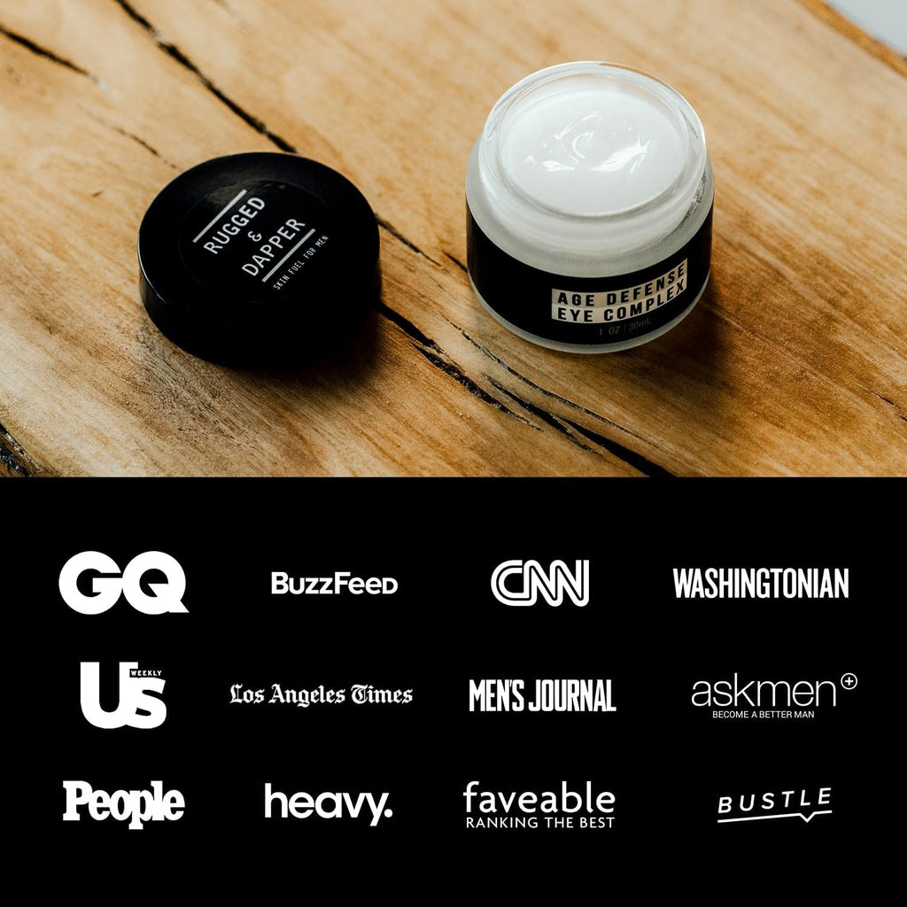 RUGGED & DAPPER Premium Men's Eye Cream | Age Defense for Dark Circles, Wrinkles & Puffy Eyes | Unscented | Hyaluronic Acid, Aloe + Argan Oil