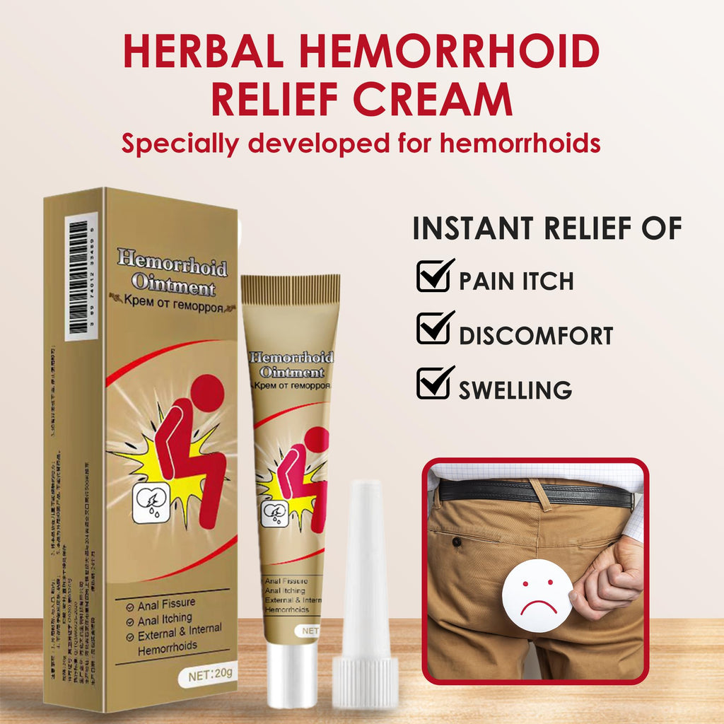 Rulinal Hemorrhoid Cream – Herbal Ointment for External Discomfort, 2x20g Tubes