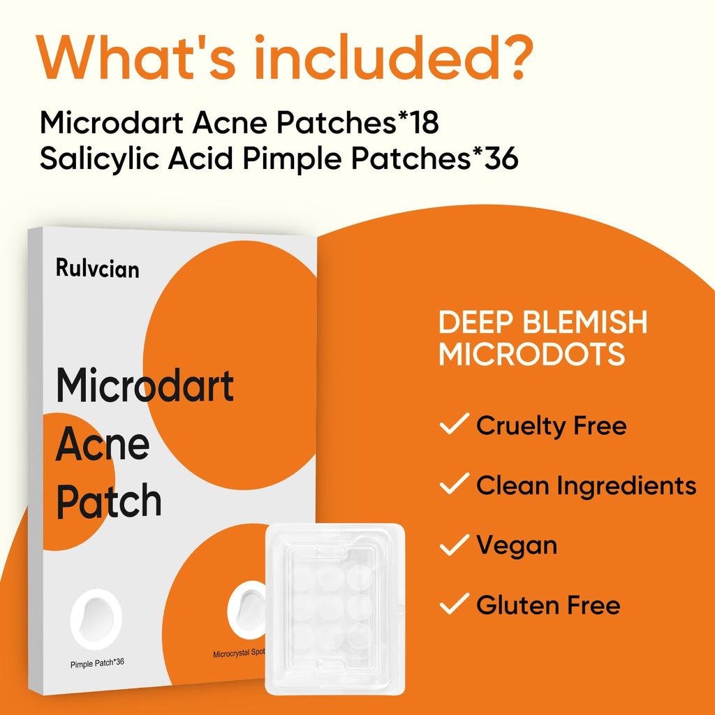 Rulvcian Microdart Acne Patches & Salicylic Acid Pimple Patches | Fast Zit Care