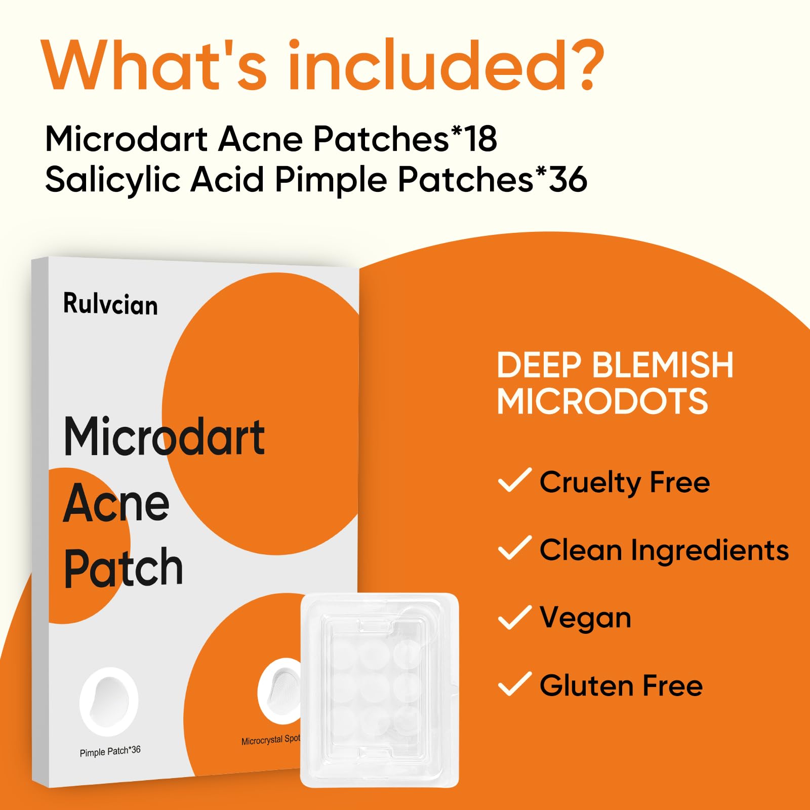 Rulvcian Microdart Acne Patches & Salicylic Acid Pimple Patches | Fast Zit Care