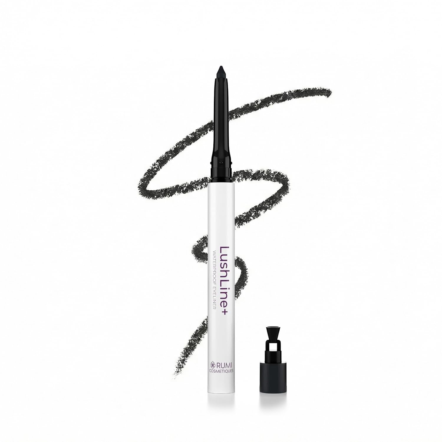 Rumi Cosmetiques LushLine+ Waterproof Eyeliner Pencil for Mature Eyes – Smudge-Proof