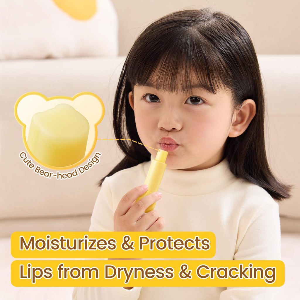 RUNBEN Kids Lip Balm - Moisturizing Baby Lip Care for Toddlers (0.14 oz)