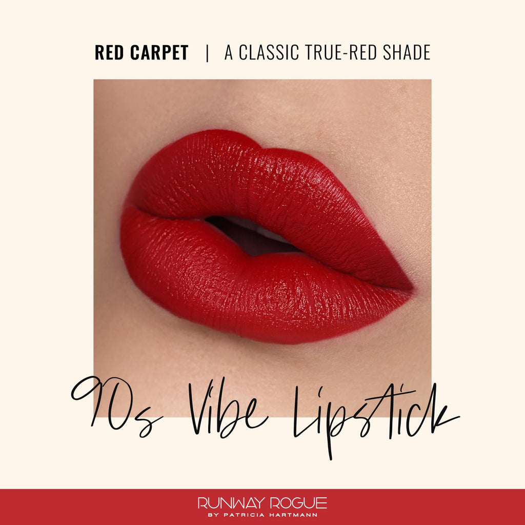 Runway Rogue 90s Vibe Lipstick – Moisturizing Matte True-Red, Red Carpet