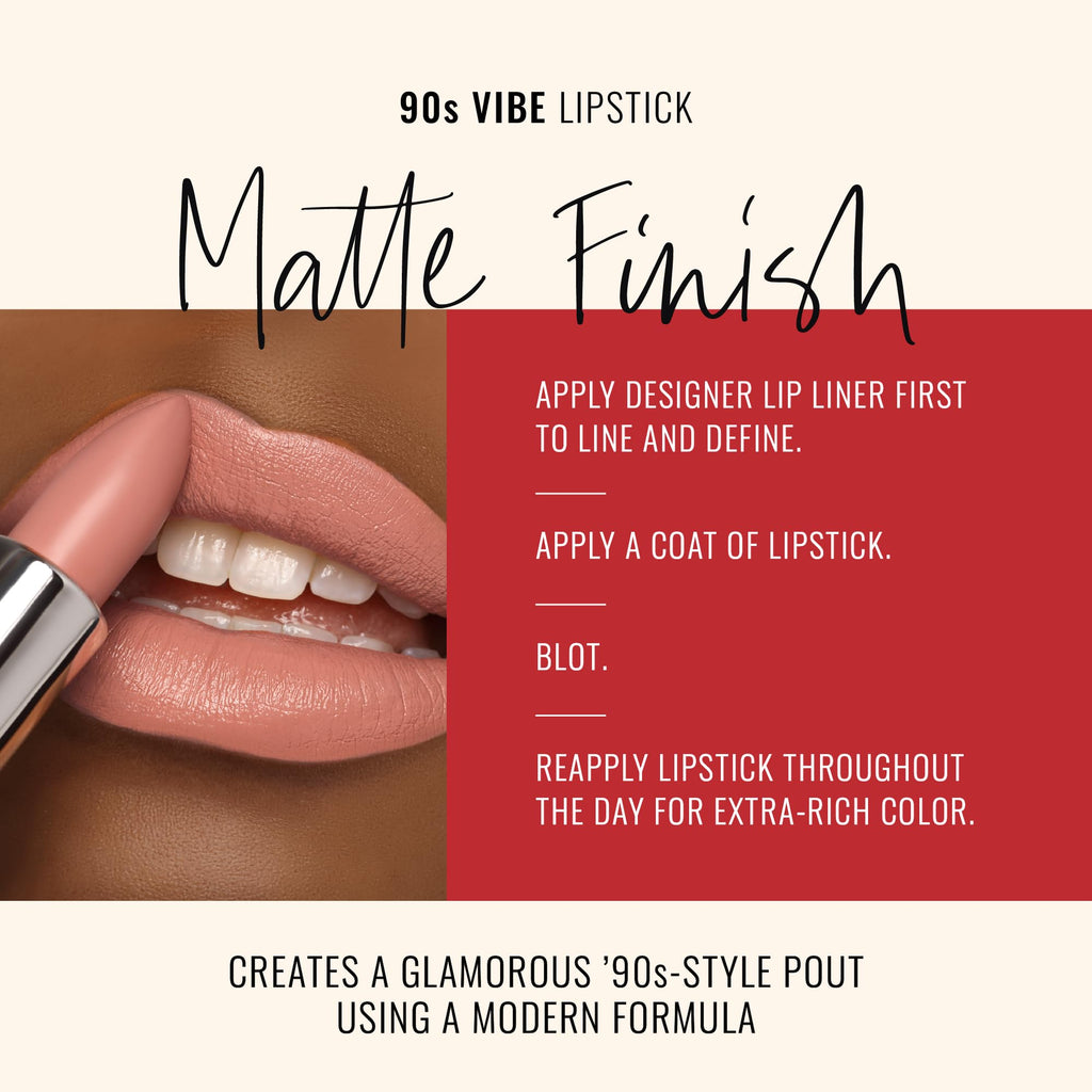 Runway Rogue 90s Vibe Lipstick – Moisturizing Matte Nude in Guest List