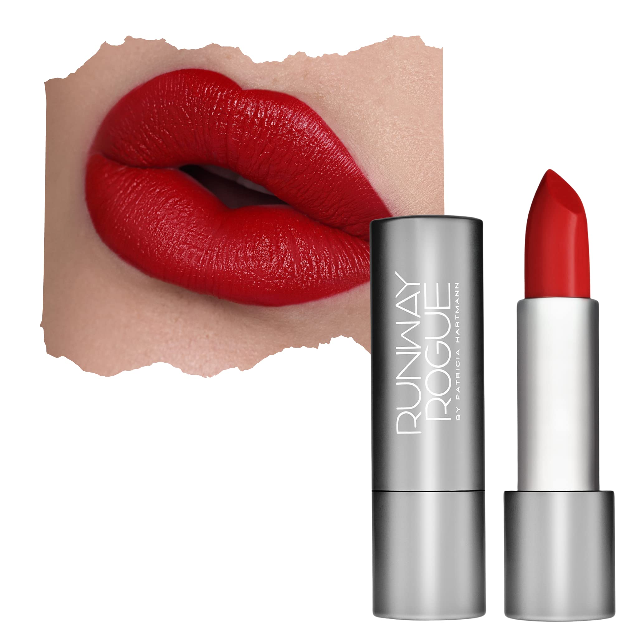 Runway Rogue 90s Vibe Lipstick – Moisturizing Matte True-Red, Red Carpet