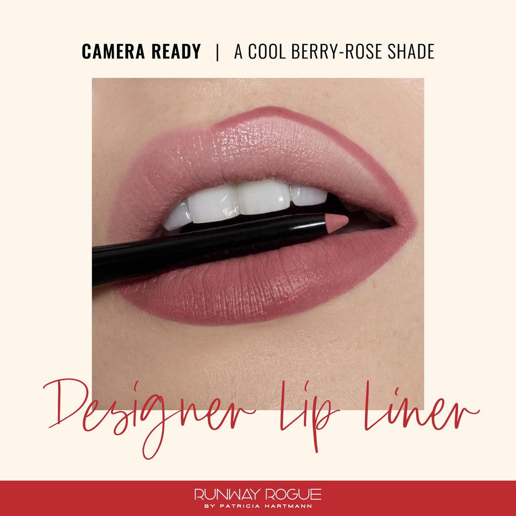 Runway Rogue Designer Liner Lip Pencil – Matte Cool Berry-Rose, Built-in Sharpener