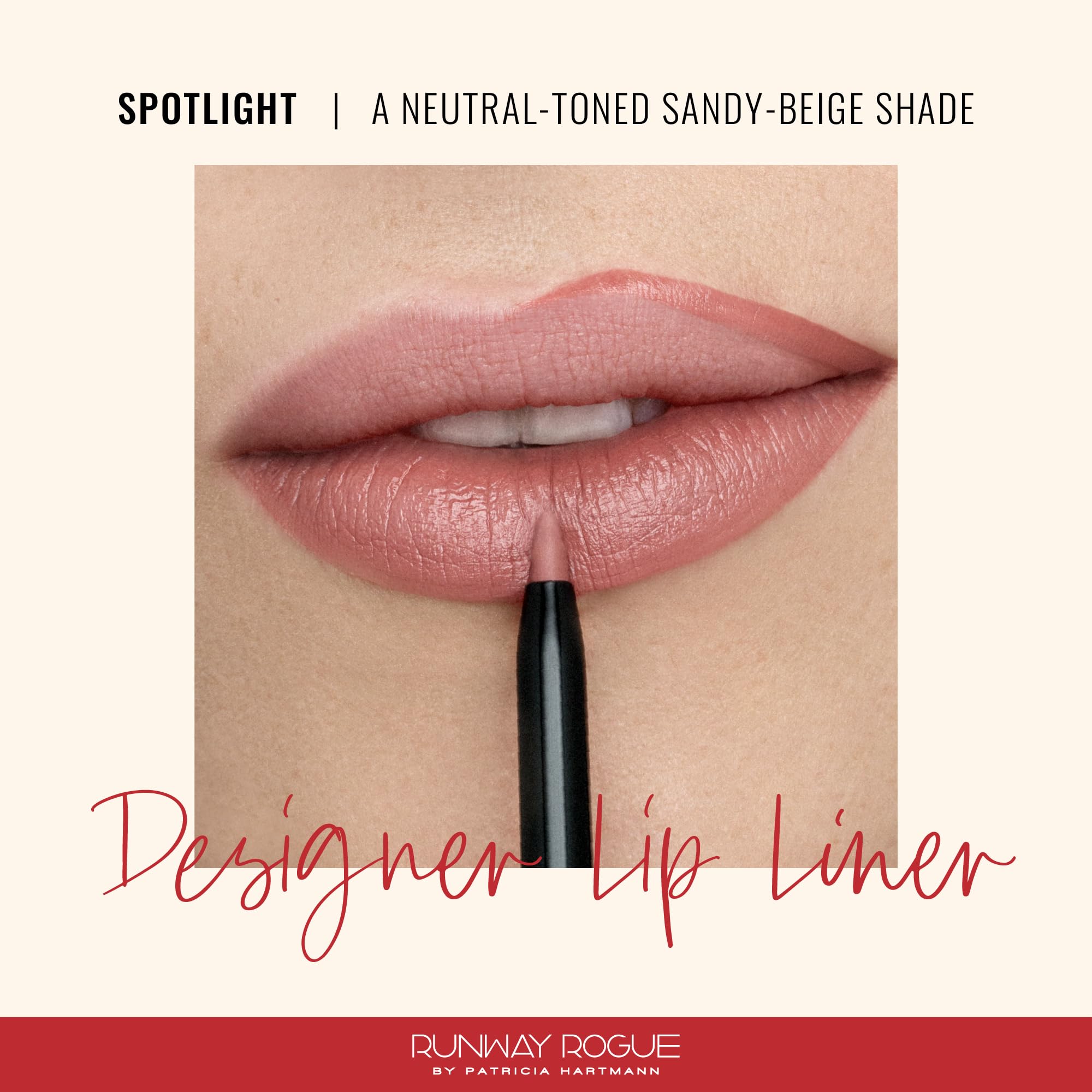 Runway Rogue Designer Liner Lip Pencil – Spotlight Matte Lip Definer & Sharpener