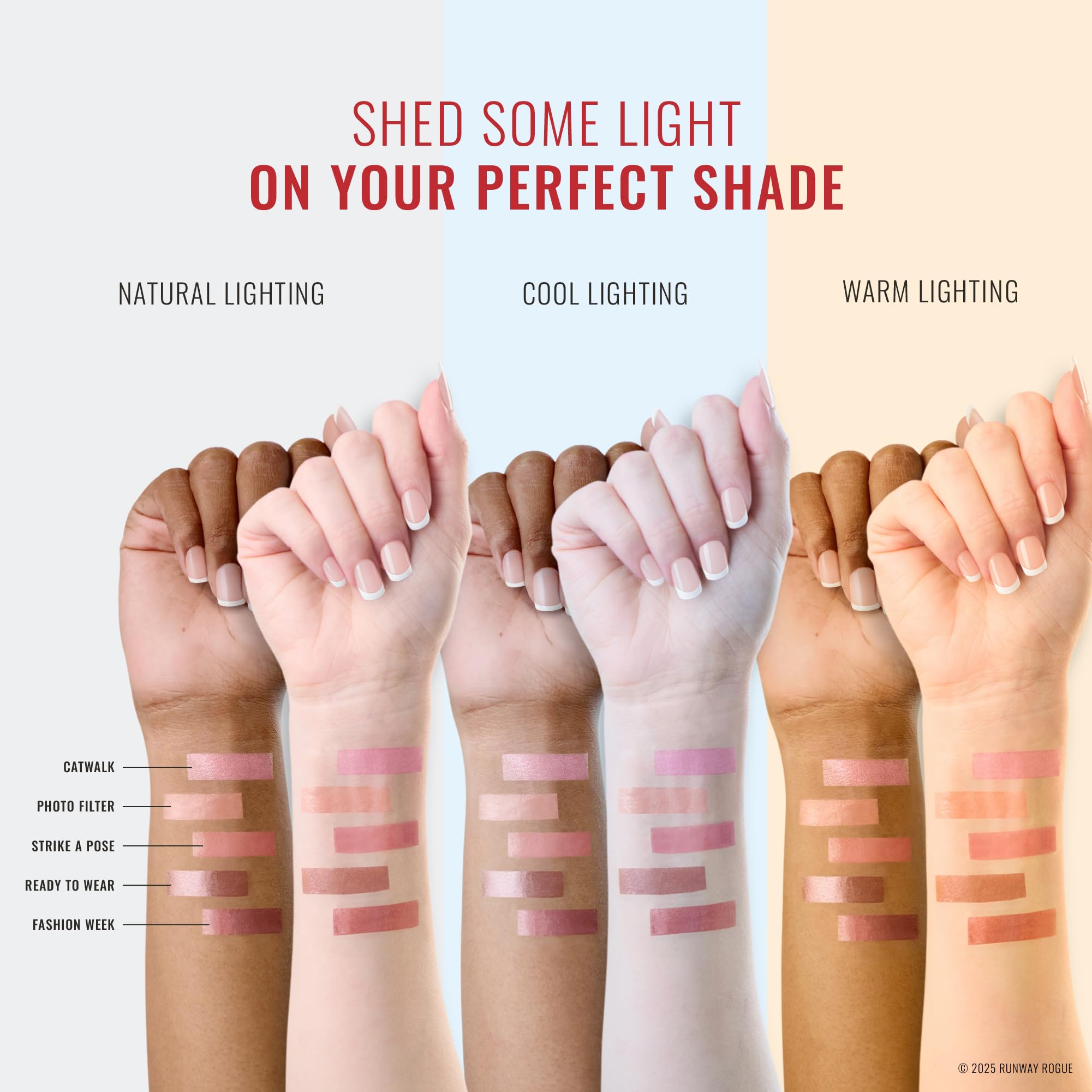 Runway Rogue LuxGloss Strike a Pose Lip Gloss – High-Pigment Muted-Rose Shine (Vegan)