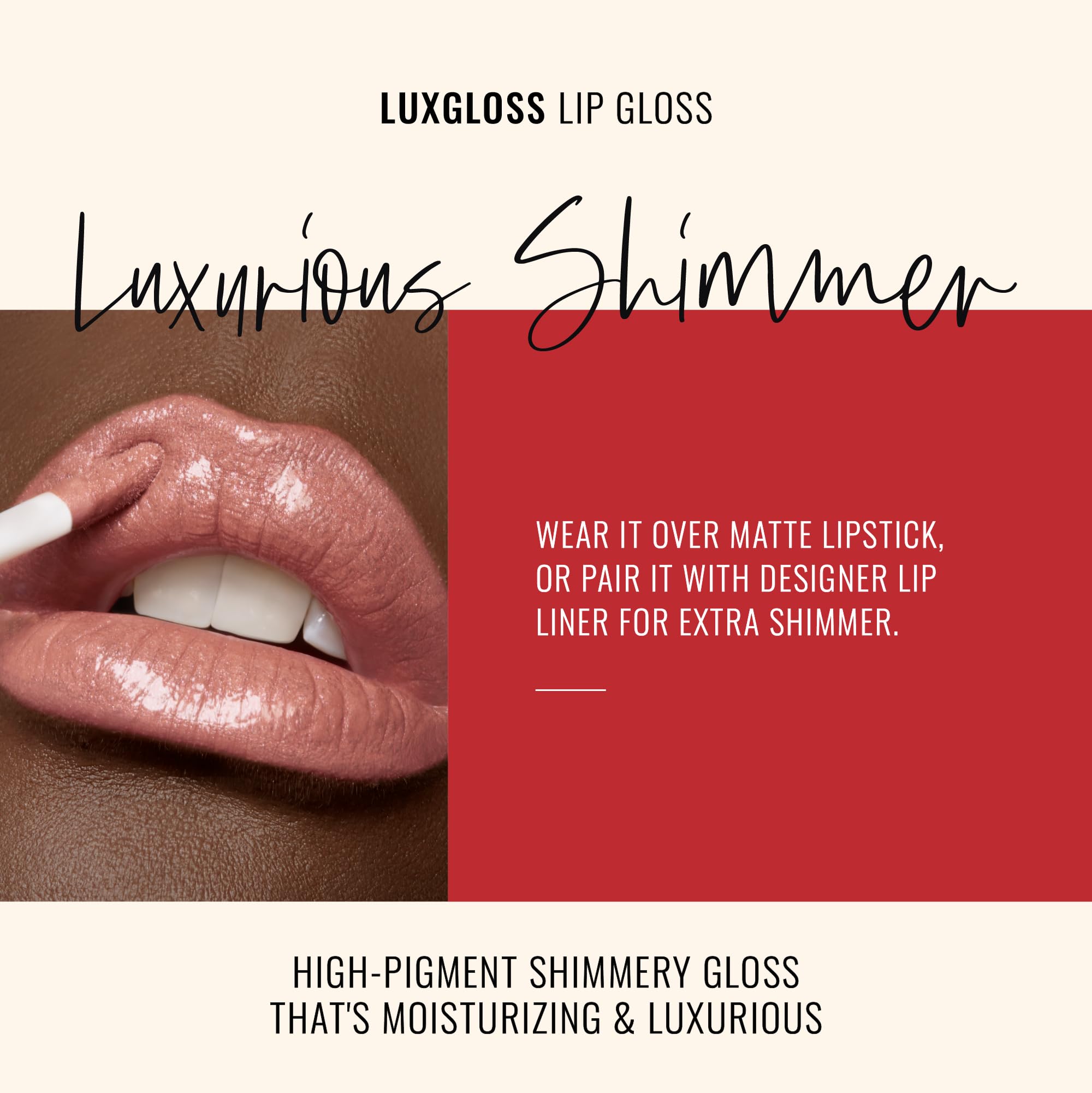 Runway Rogue LuxGloss Strike a Pose Lip Gloss – High-Pigment Muted-Rose Shine (Vegan)