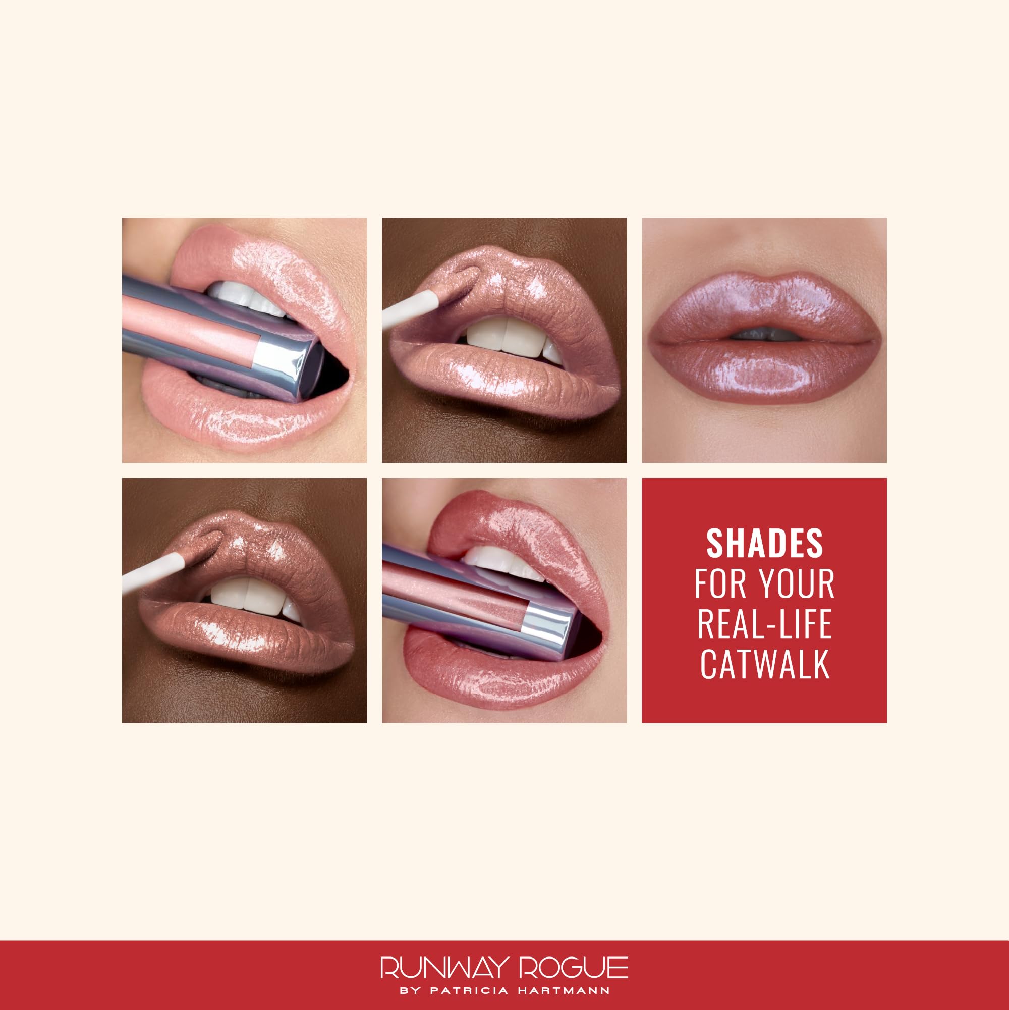 Runway Rogue LuxGloss Strike a Pose Lip Gloss – High-Pigment Muted-Rose Shine (Vegan)
