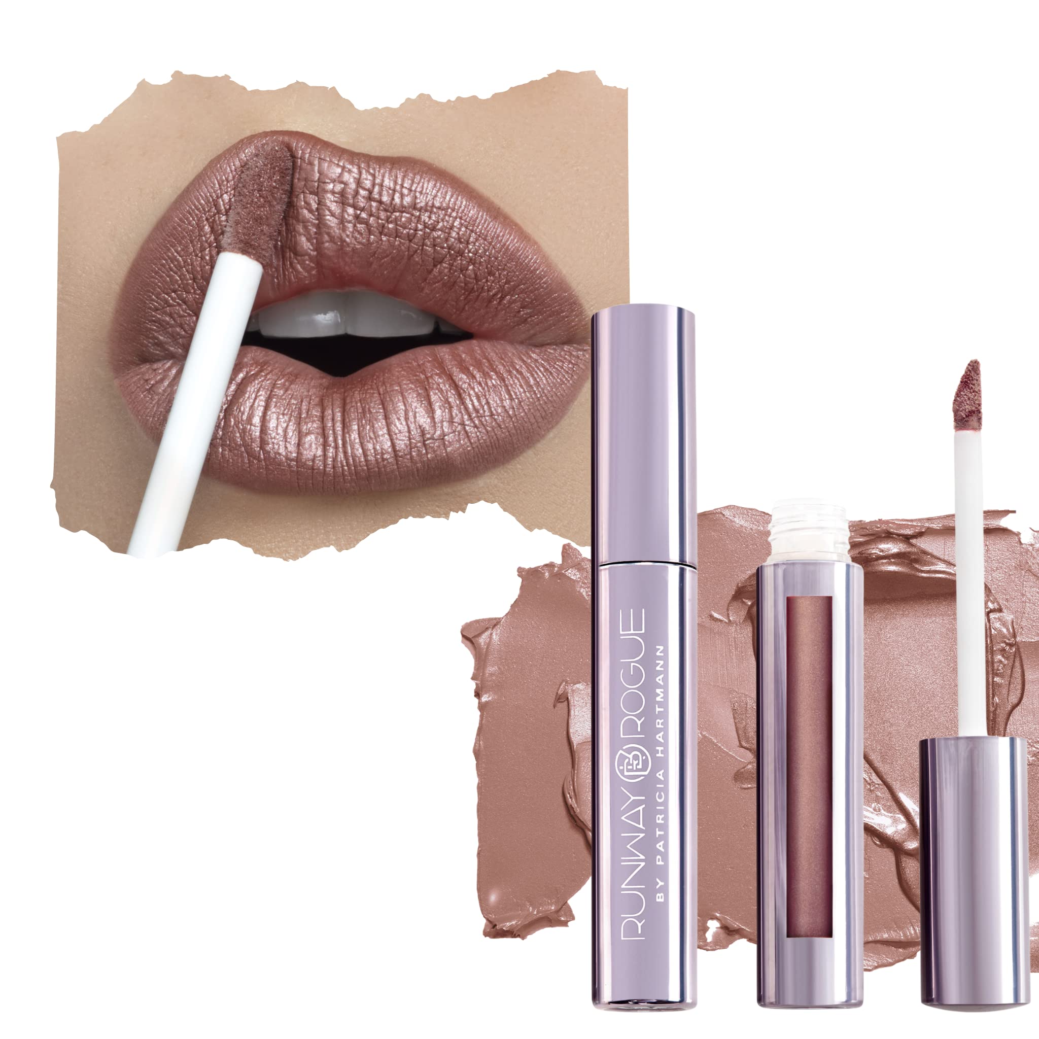 Runway Rogue Pearl Glam Long-Wear Shimmer Lipstick – Soft Light