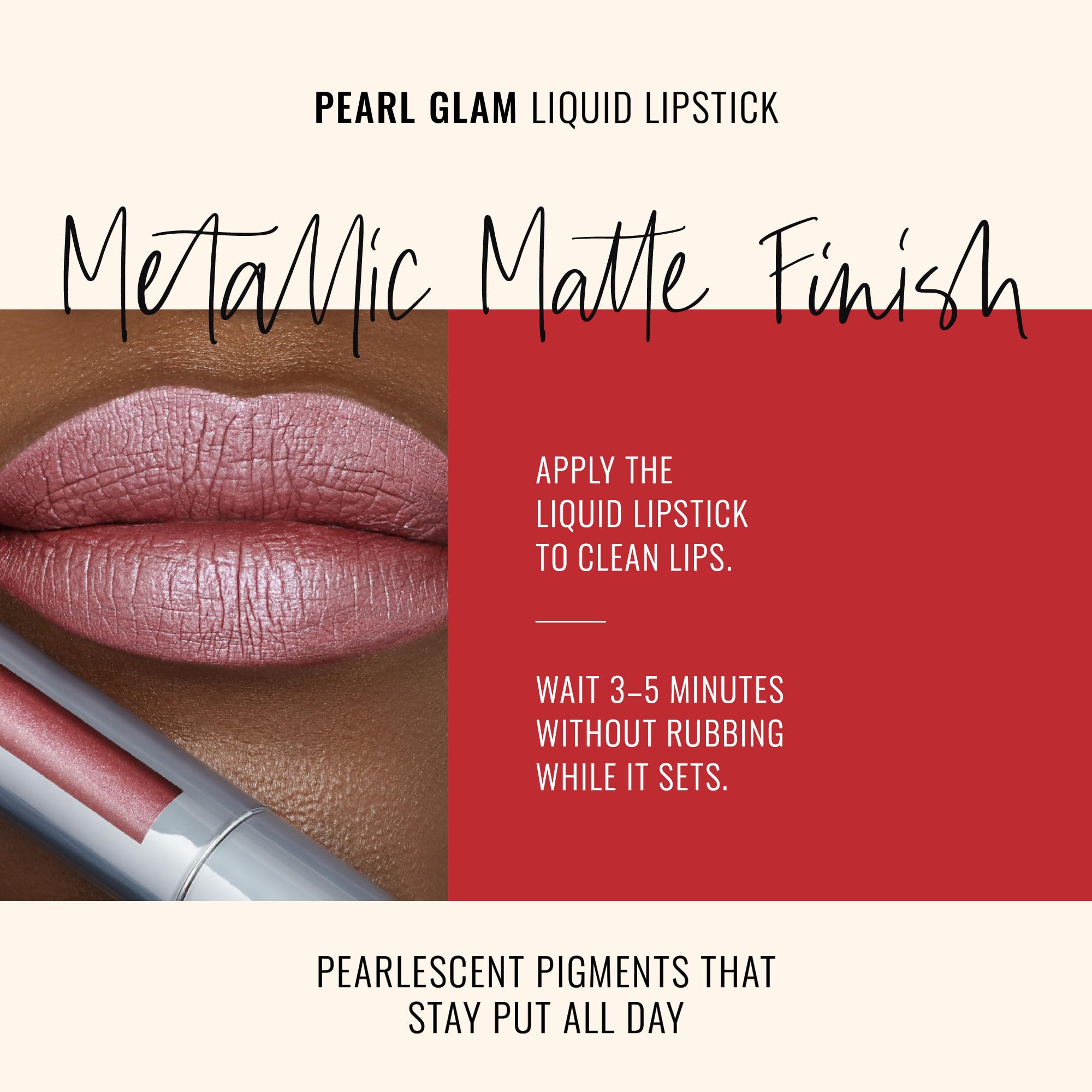 Runway Rogue Pearl Glam Long-Wear Lipstick – Boss Babe Metallic Mauve