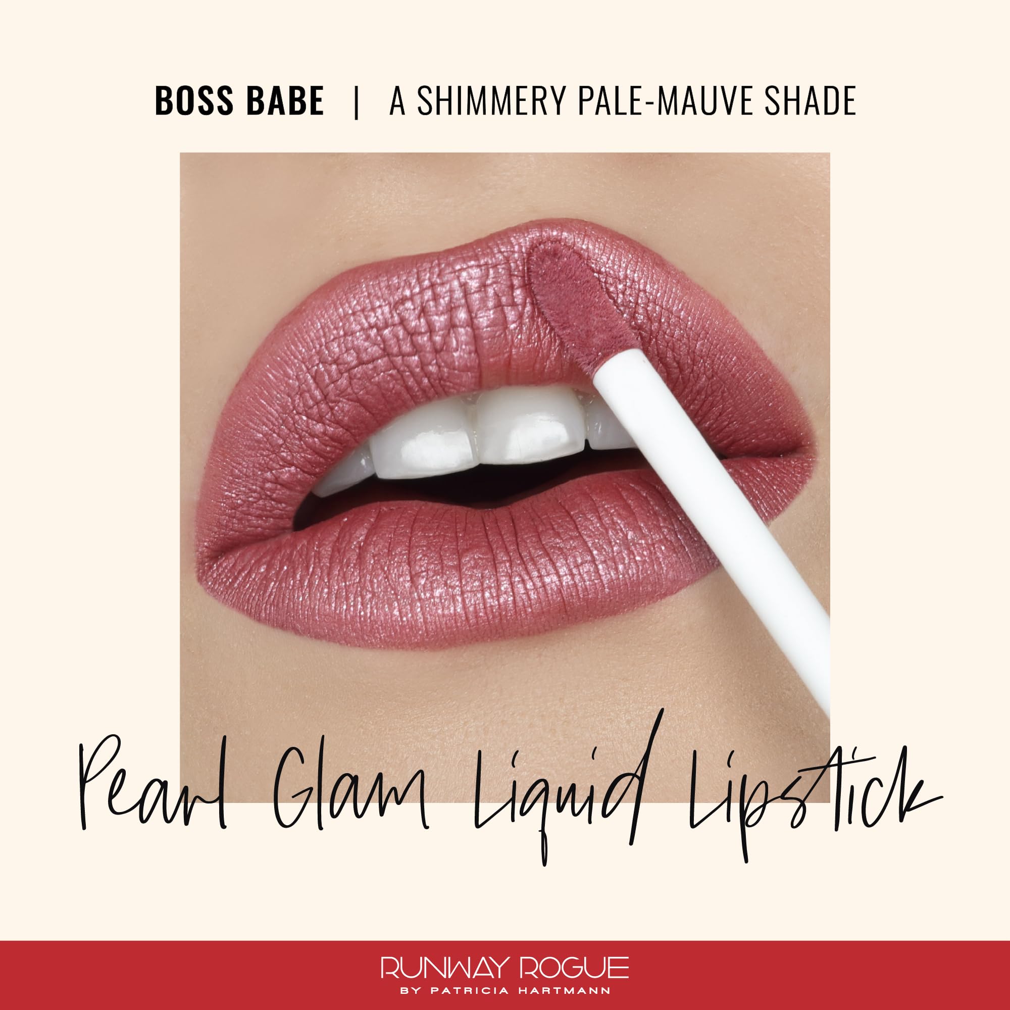Runway Rogue Pearl Glam Long-Wear Lipstick – Boss Babe Metallic Mauve