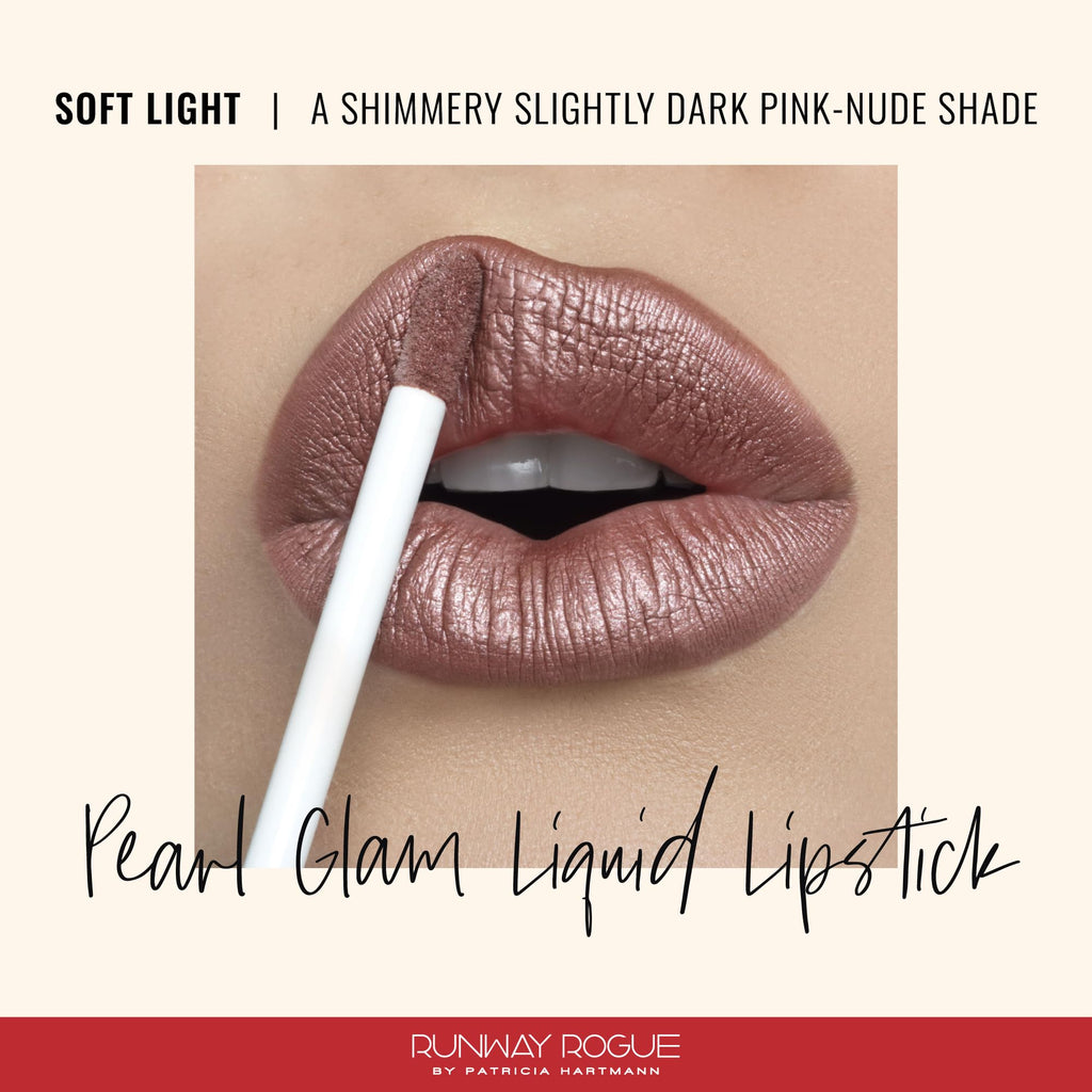 Runway Rogue Pearl Glam Long-Wear Shimmer Lipstick – Soft Light