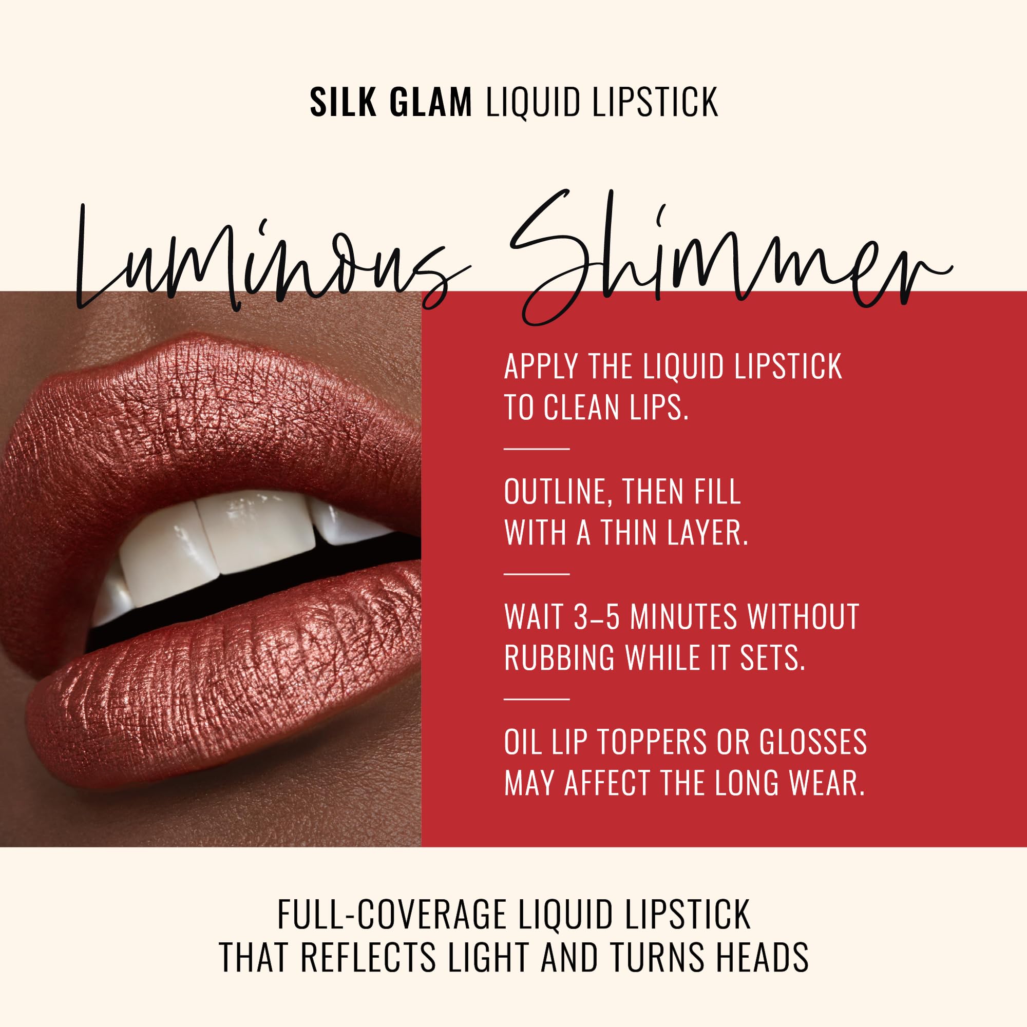 Runway Rogue Silk Glam Liquid Lipstick – Film Noir Frosted Golden-Bronze, Long-Wear
