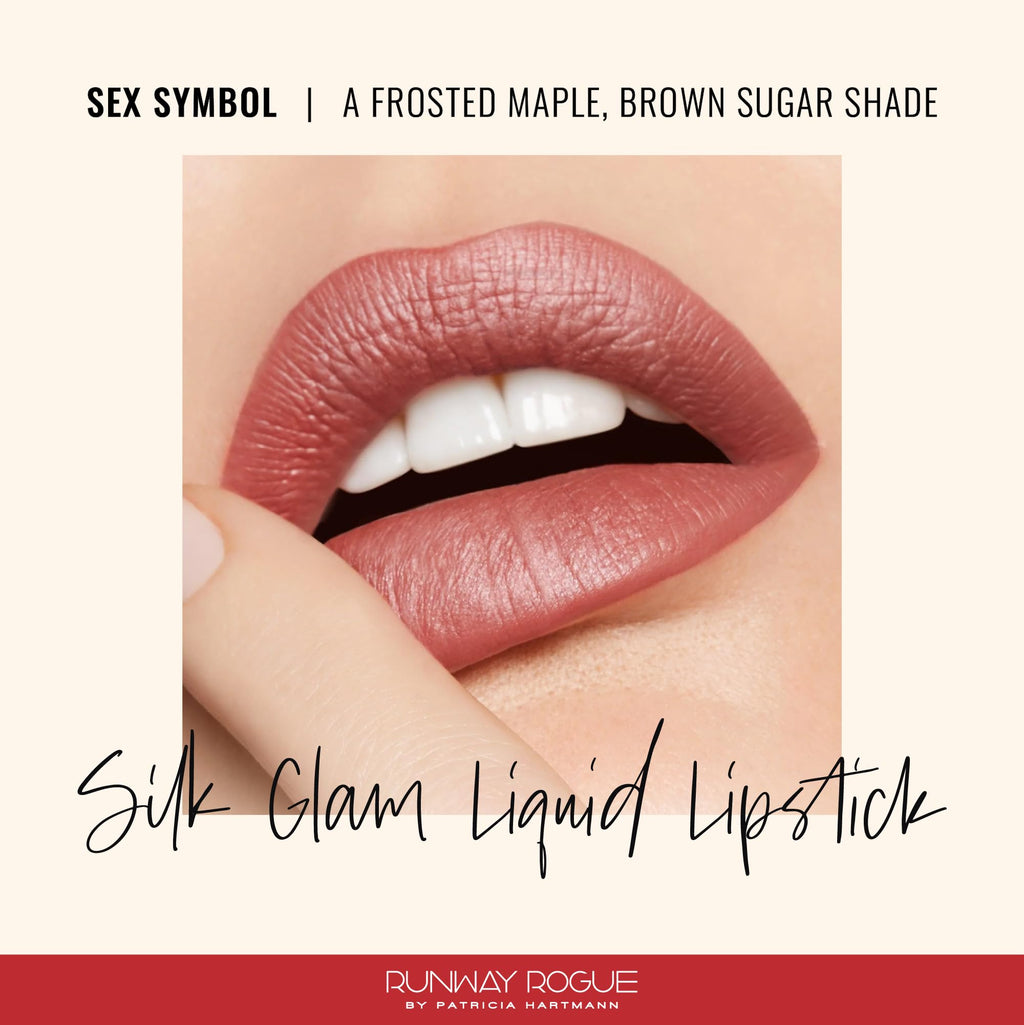 Runway Rogue Silk Glam Liquid Lipstick – Sex Symbol Frosted Maple Brown Sugar