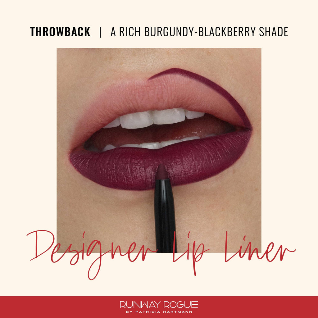 Runway Rogue Designer Liner Lip Pencil – Matte Rich Burgundy-Blackberry (Throwback)